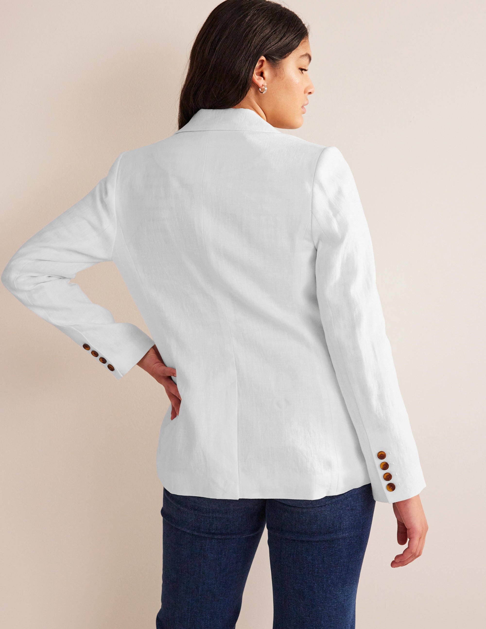 Le blazer Cambridge en lin-Blanc - Image 2
