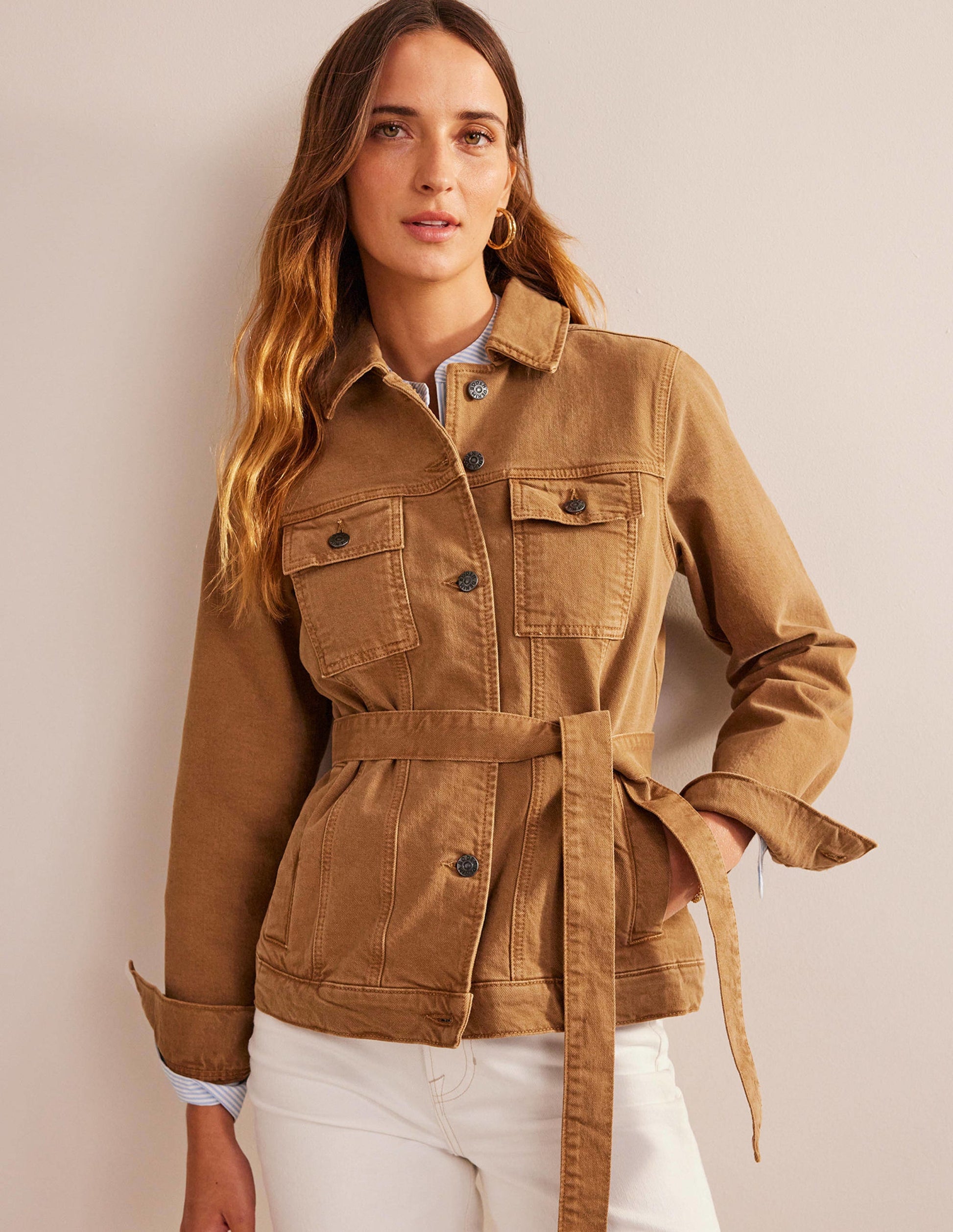 Jeansjacke mit Gürtel-Raue Umbra-2