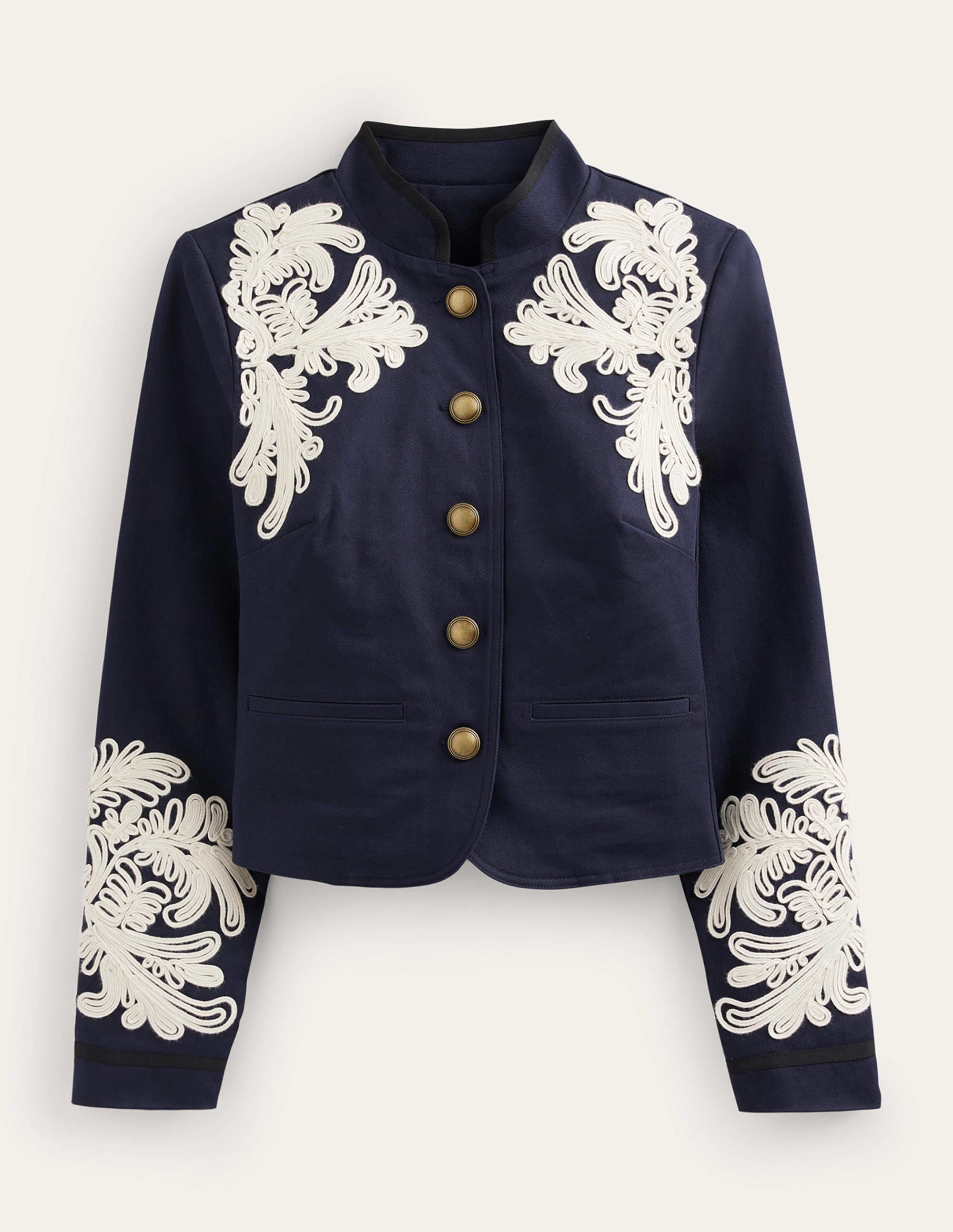 Warwick Bestickte Jacke-Marineblau - Image 7