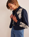Warwick Bestickte Jacke-Marineblau
