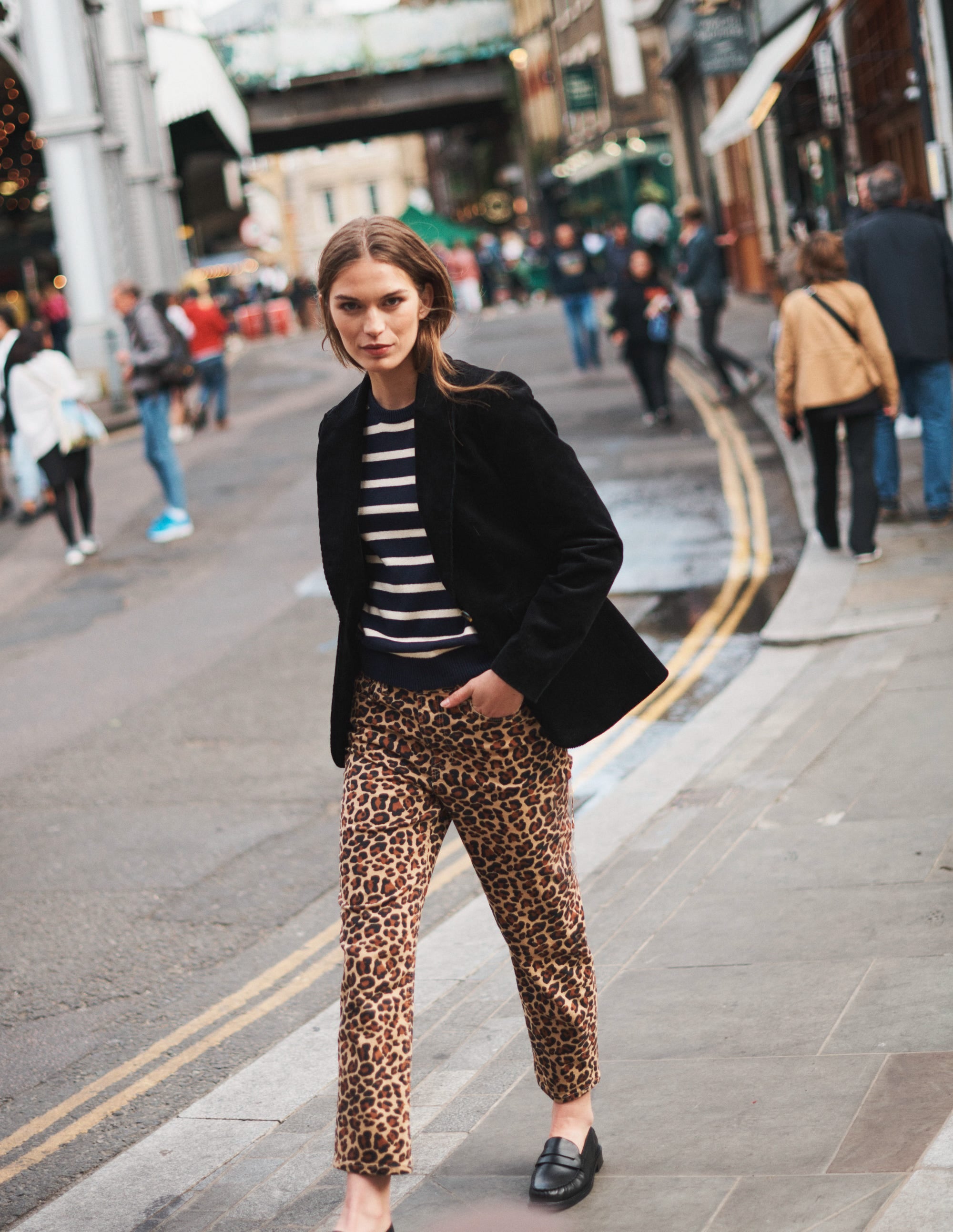Blazer Marylebone en velours-Noir - Image 6