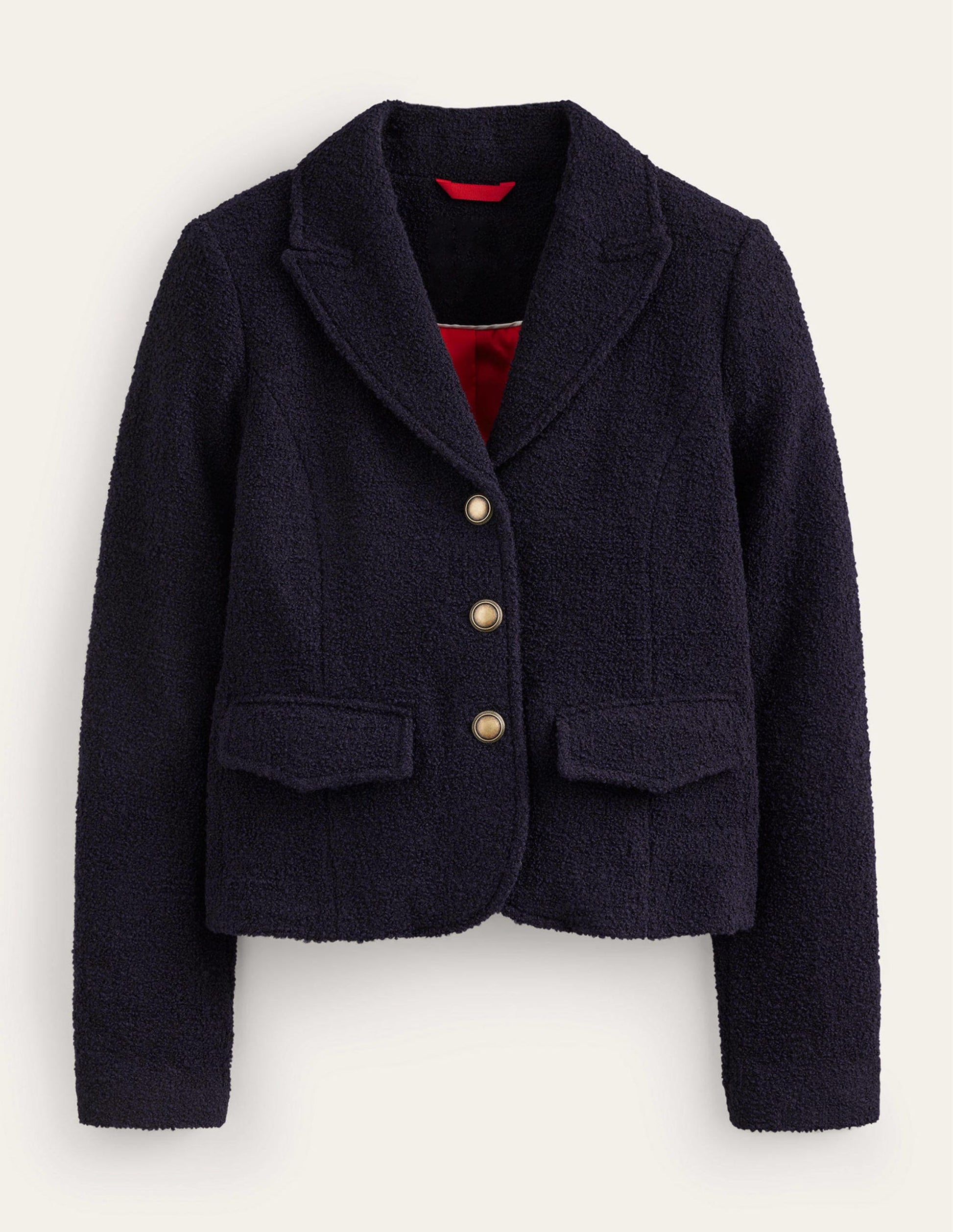 Ely Strukturierte Jacke-Marineblau-6