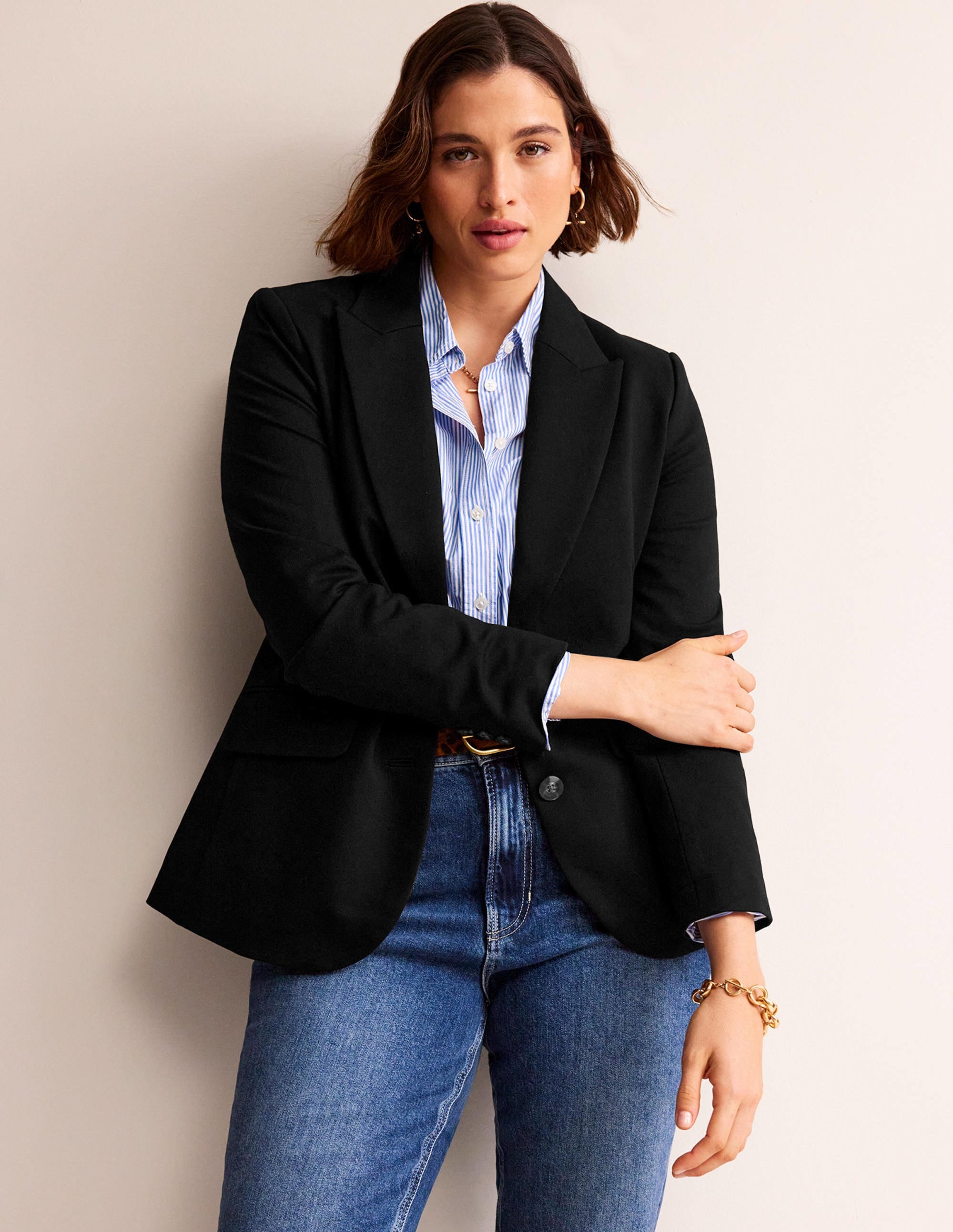Marylebone Ponte-Blazer-Schwarz - Image 6