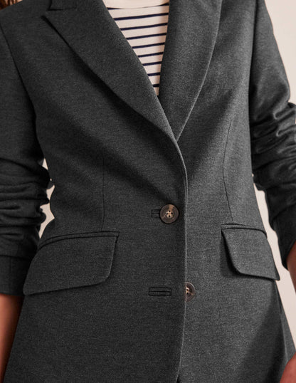 Blazer Marylebone en point de Rome-Anthracite chiné