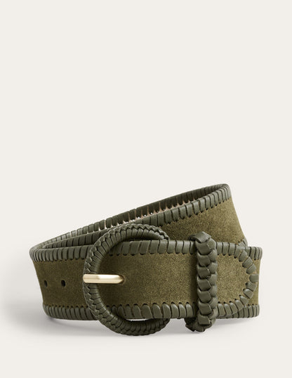 Gewebter Taillengürtel-Khaki