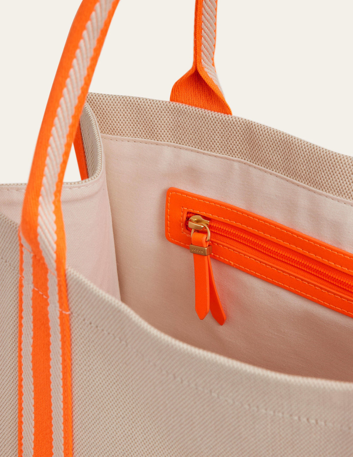 Tilda Canvas Tote Bag-Neon Orange-4