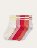 5 paires de socquettes côtelées-Multi, pastel