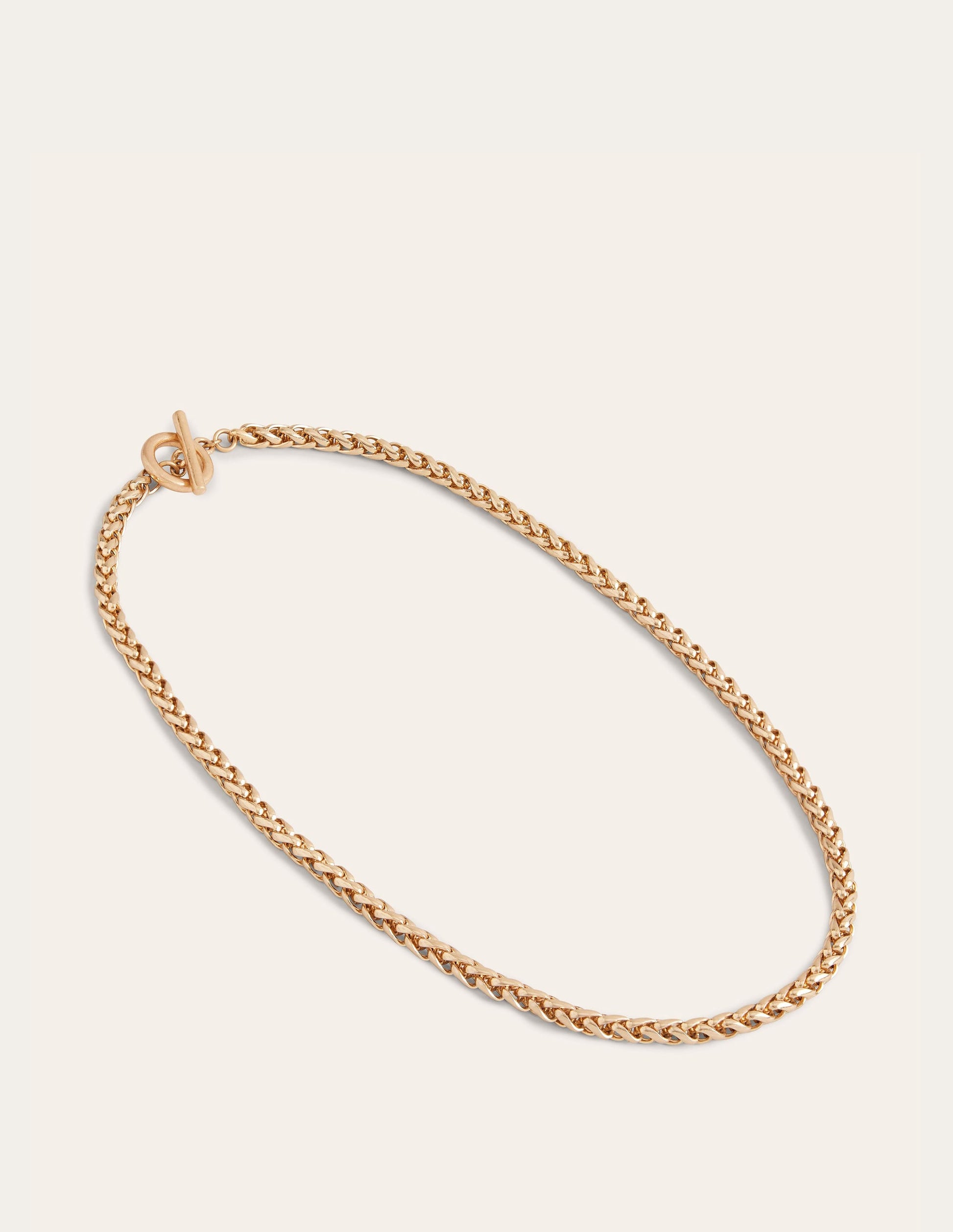 Collier chaîne avec fermoir en T-Doré-1