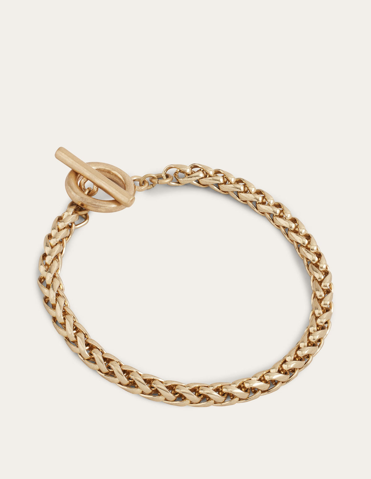 Gliederarmband mit T-Ring-Verschluss-Gold-2