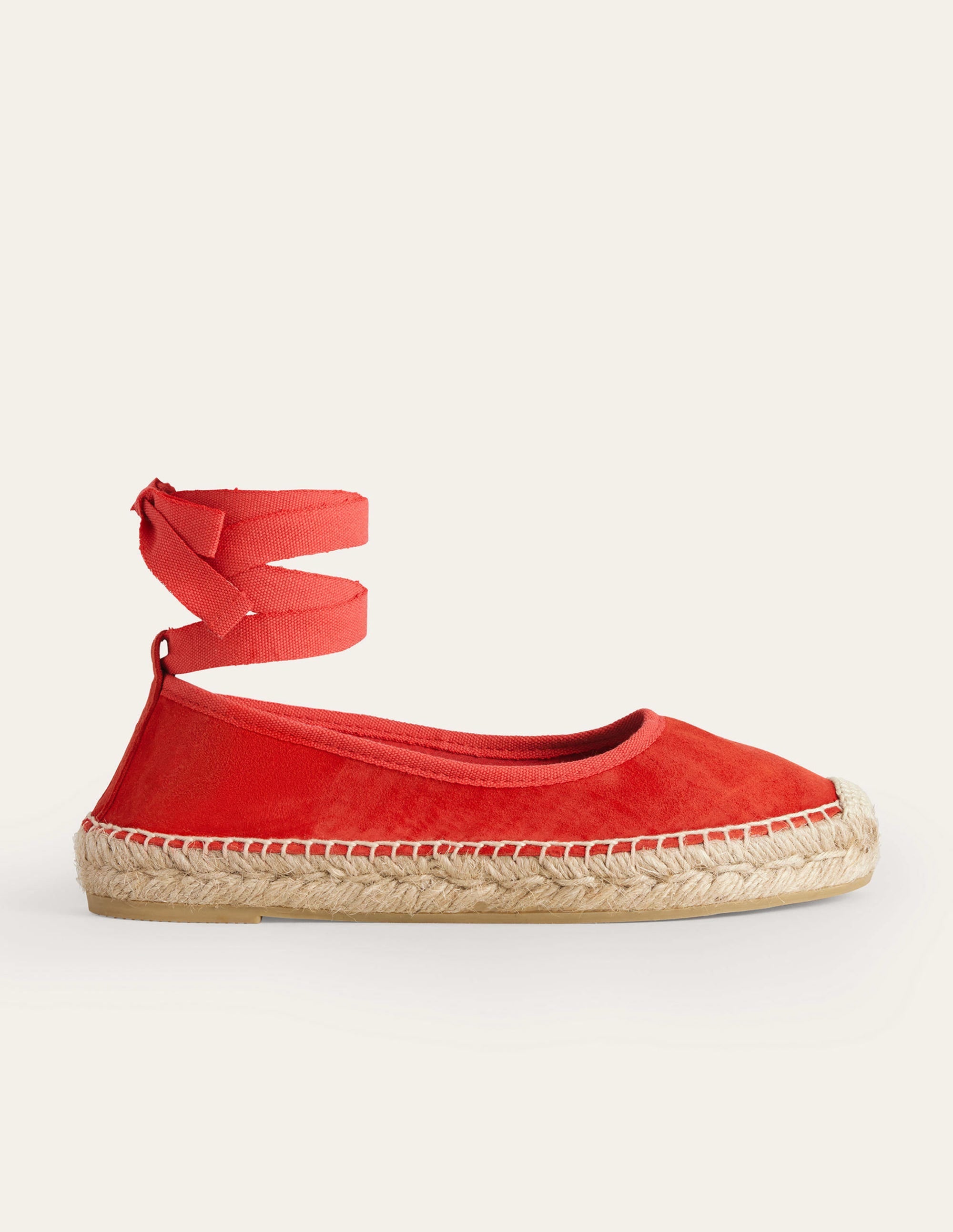Espadrilles mit Knöchelriemchen-Zinnober - Image 2