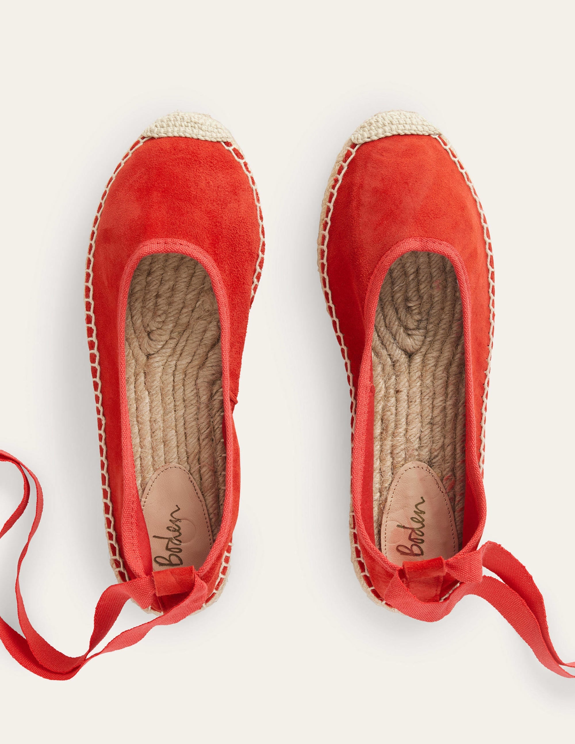 Espadrilles mit Knöchelriemchen-Zinnober - Image 5