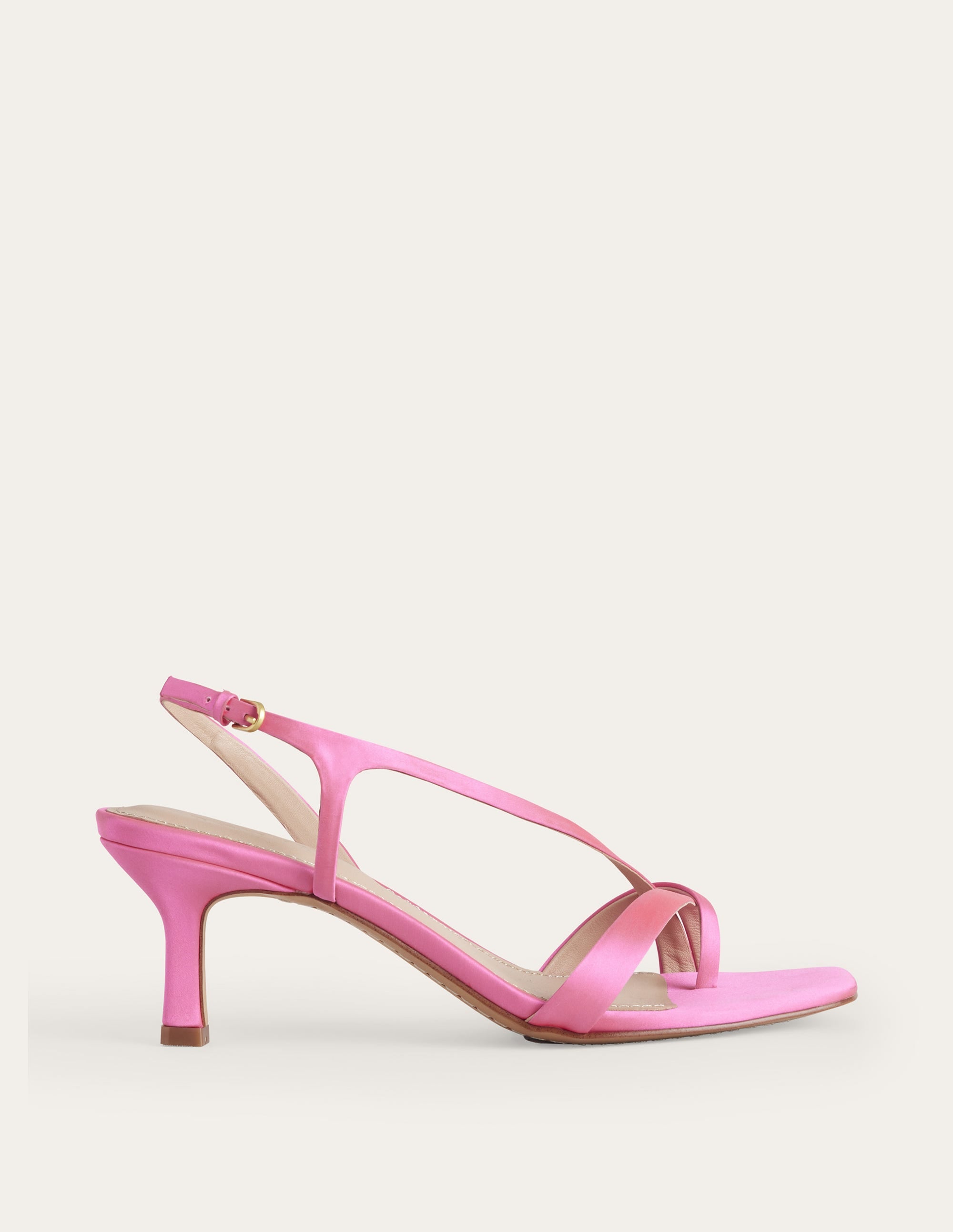 Satin-Sandalen mit niedrigem Absatz-Festivalrosa - Image 2