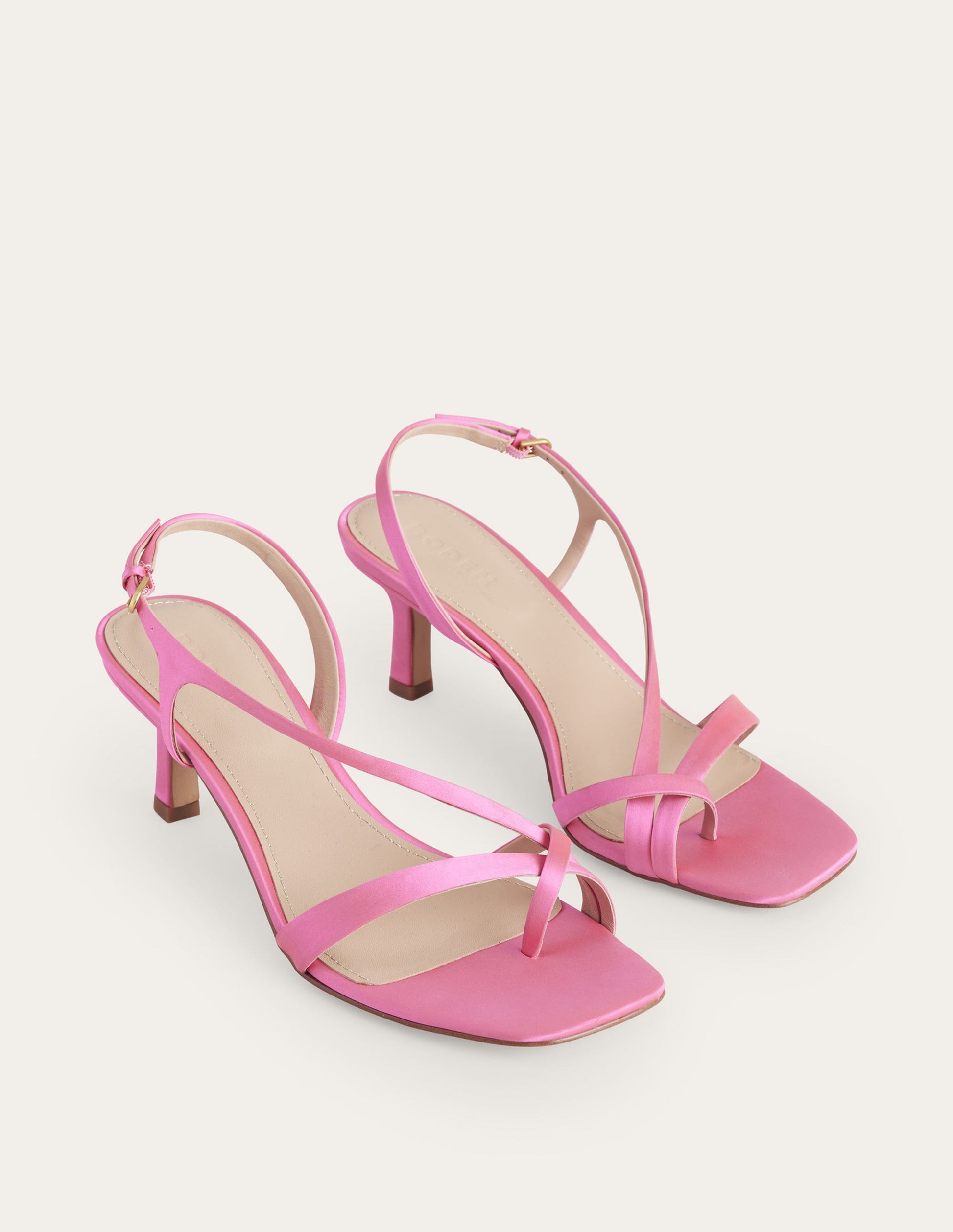 Satin-Sandalen mit niedrigem Absatz-Festivalrosa-3