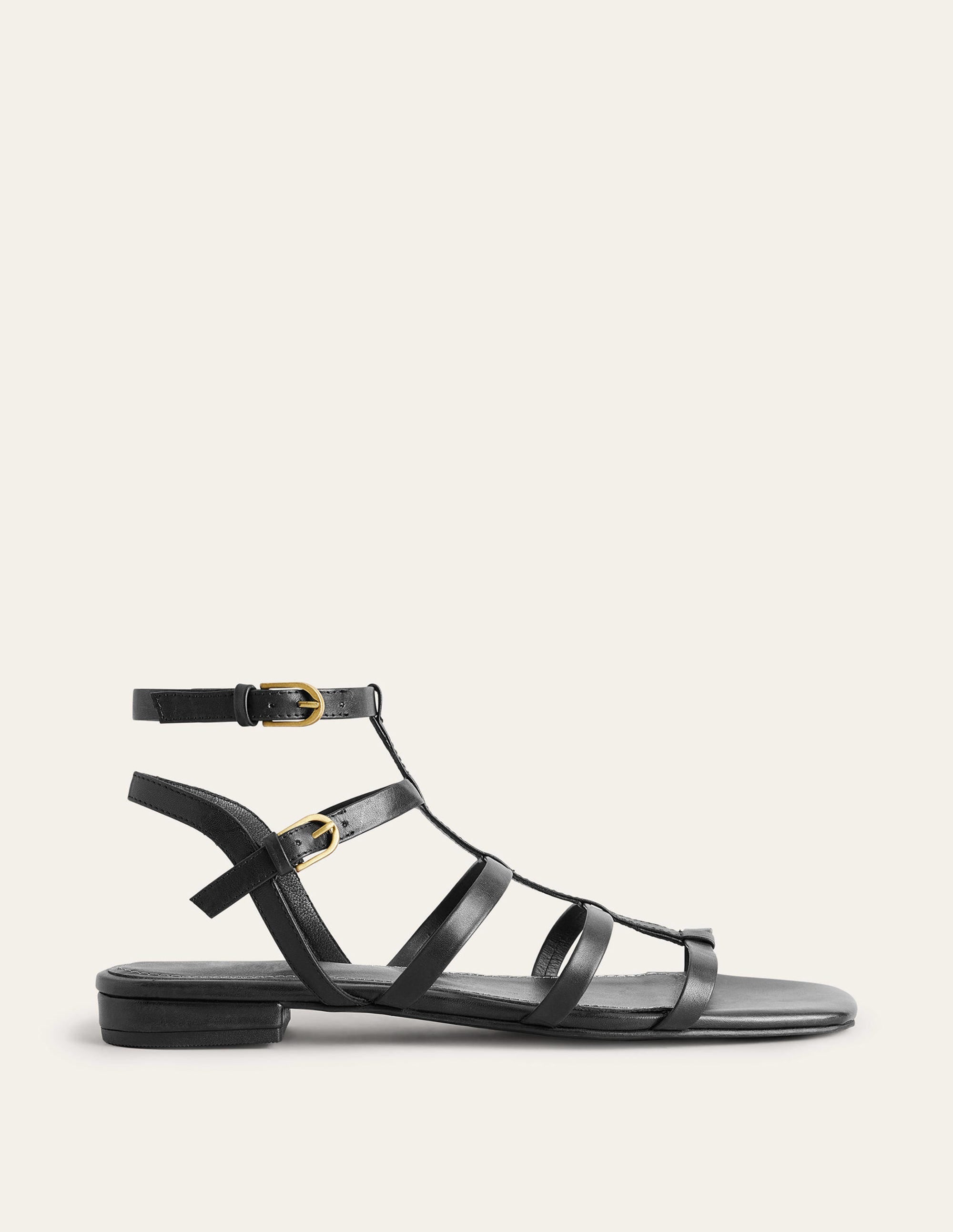 Gladiatorensandalen aus Leder-Schwarz - Image 2
