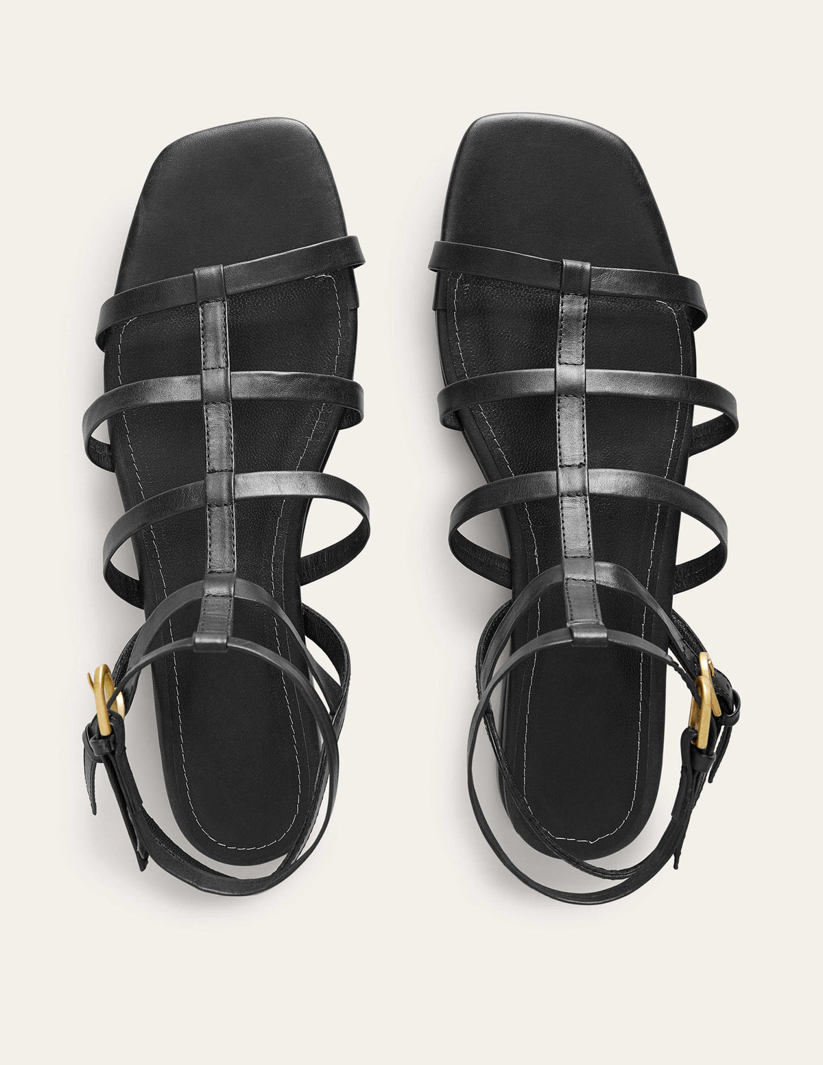 Gladiatorensandalen aus Leder-Schwarz - Image 5