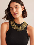 Collier à rangées de perles-Doré