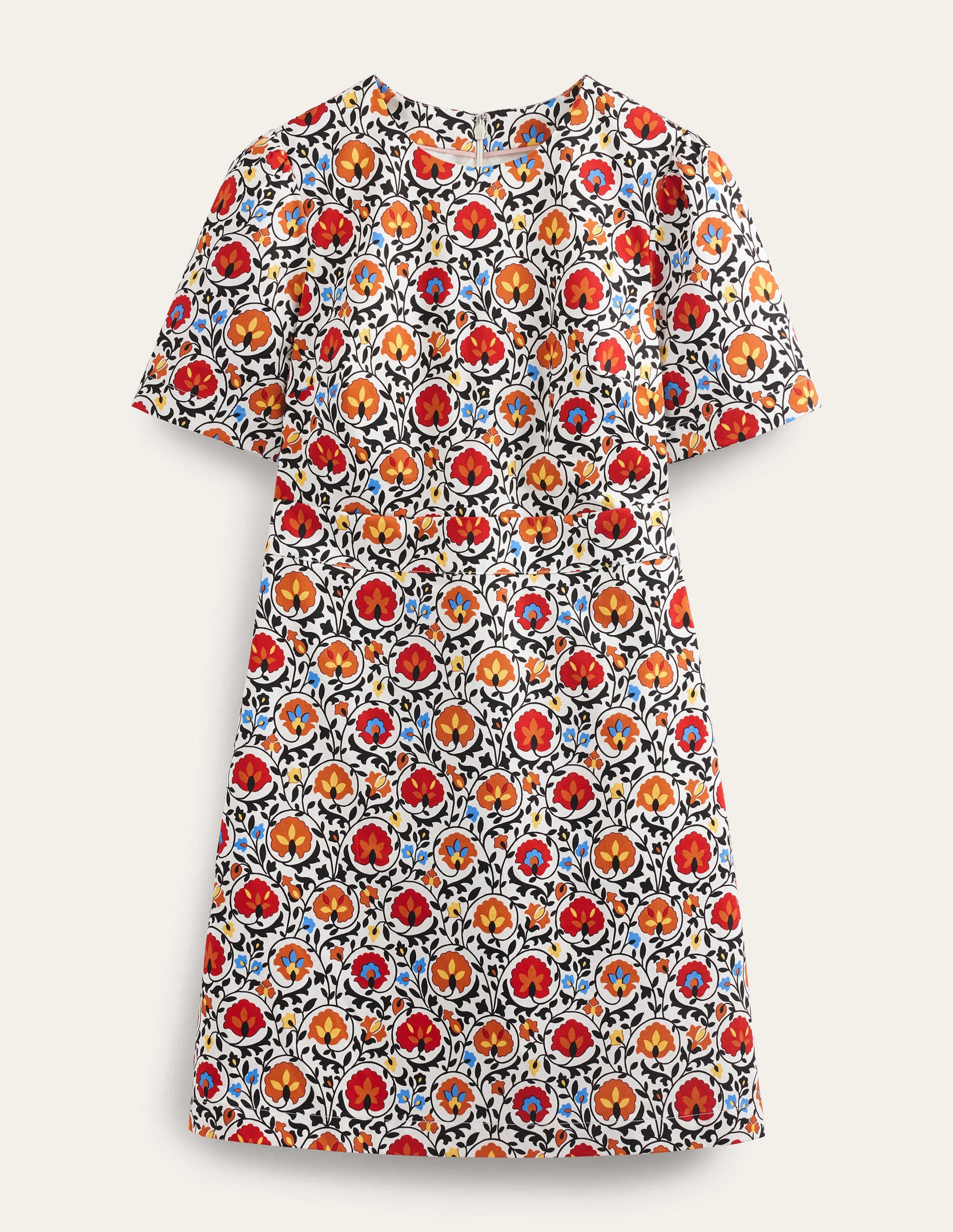 Mini-robe fourreau en coton-Multicolore, motif Enchanting Bloom - Image 6