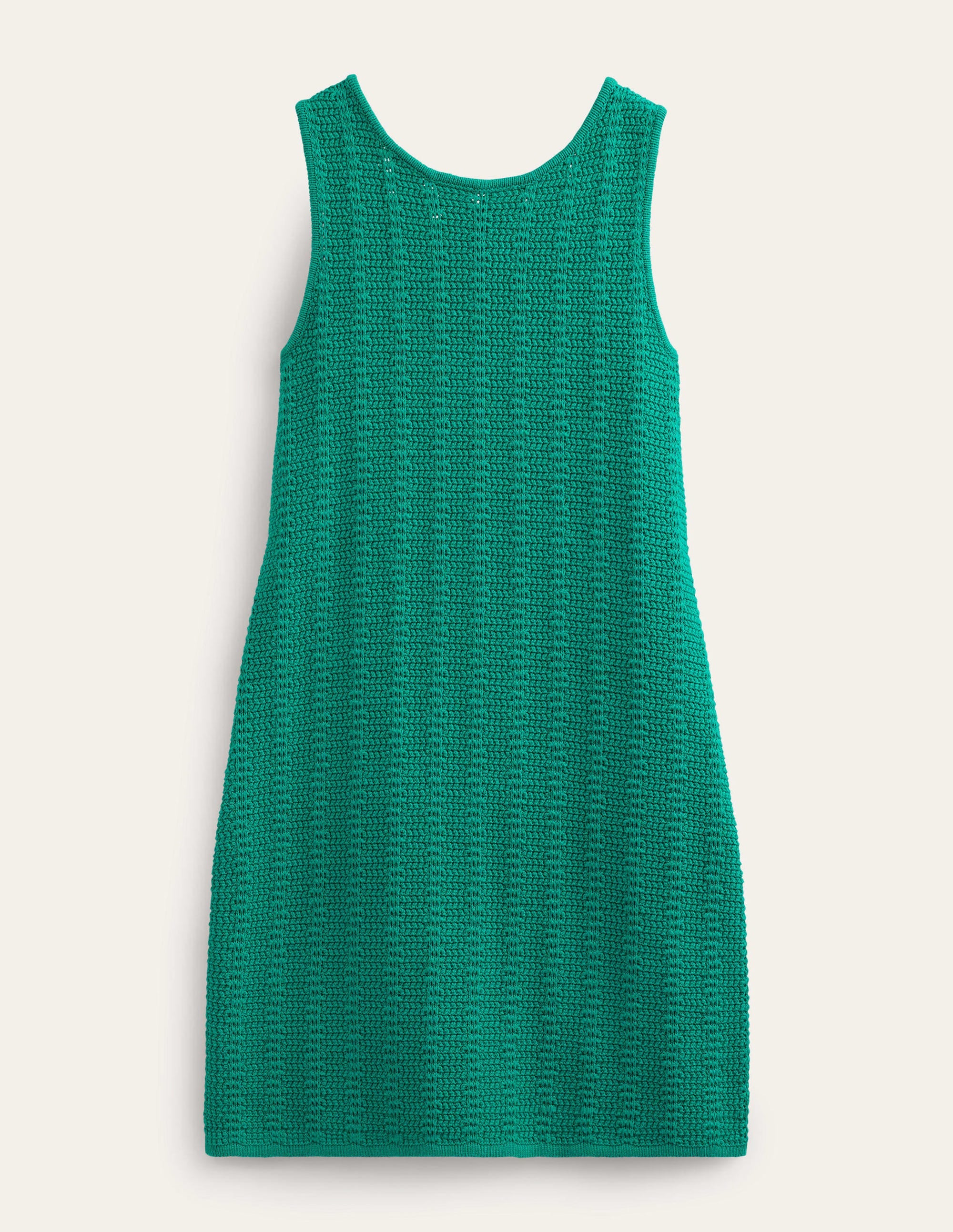 Strick-Minikleid mit rundem Rückenausschnitt-Türkis - Image 5