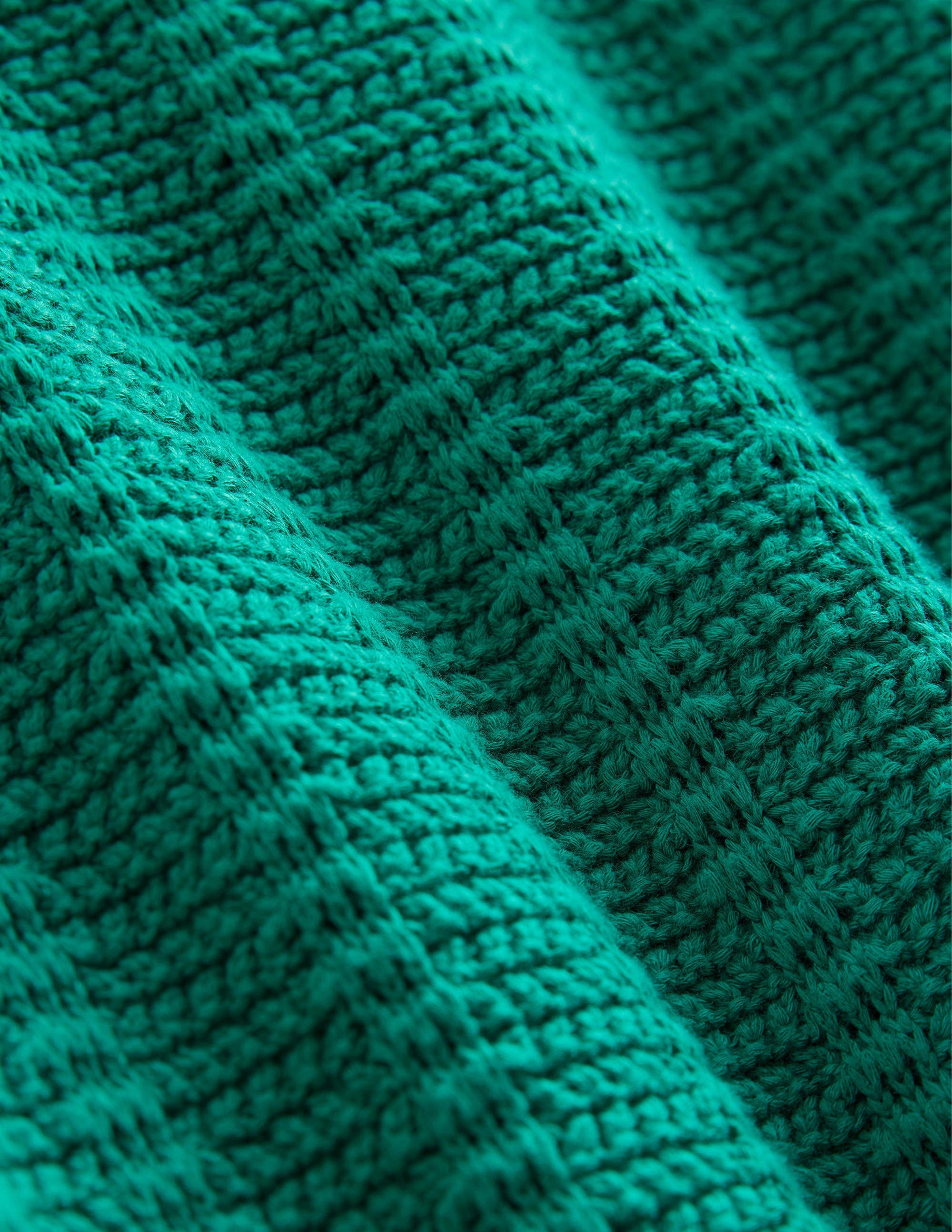 Strick-Minikleid mit rundem Rückenausschnitt-Türkis - Image 6