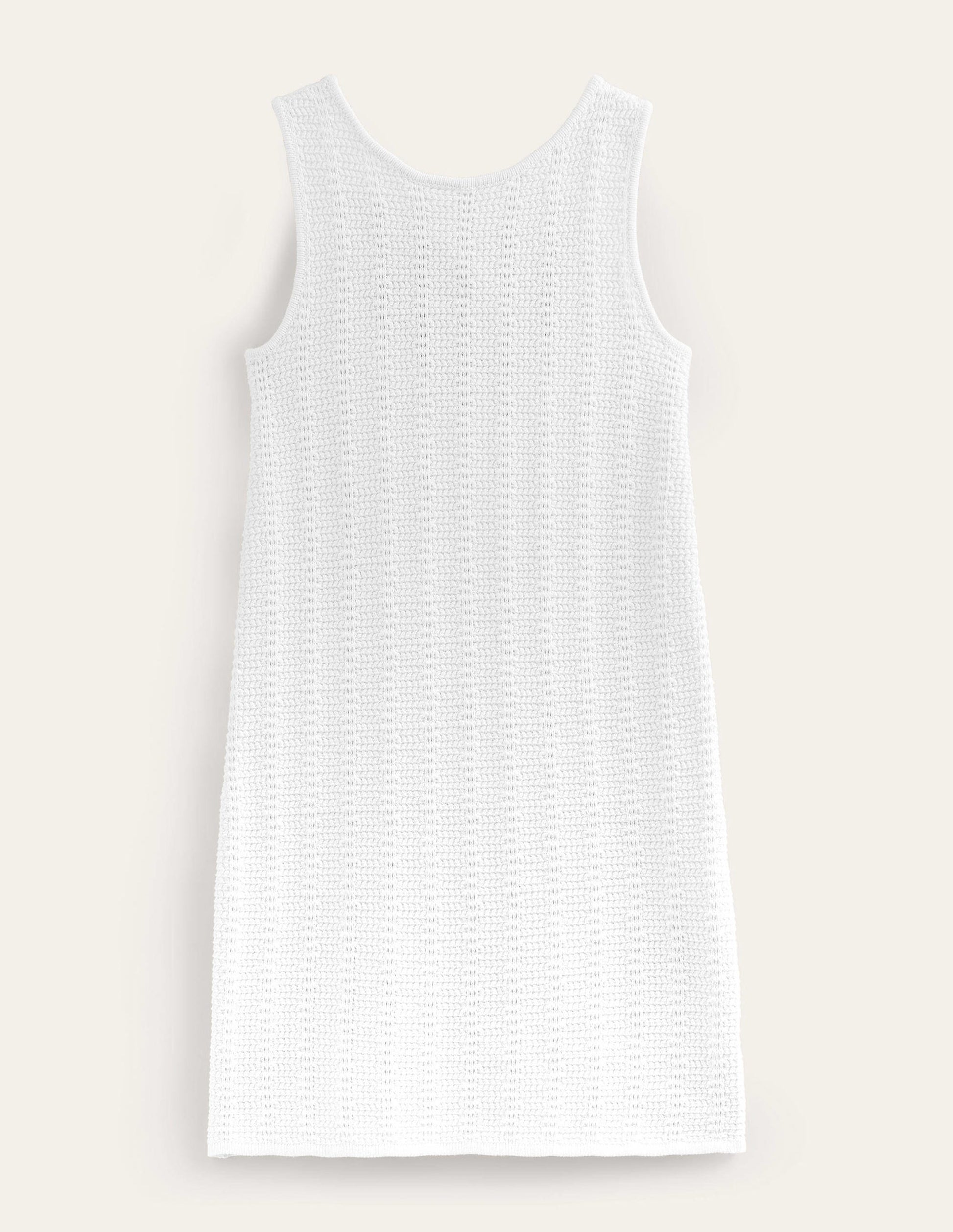 Mini-robe en maille échancrée dans le dos-Blanc-7
