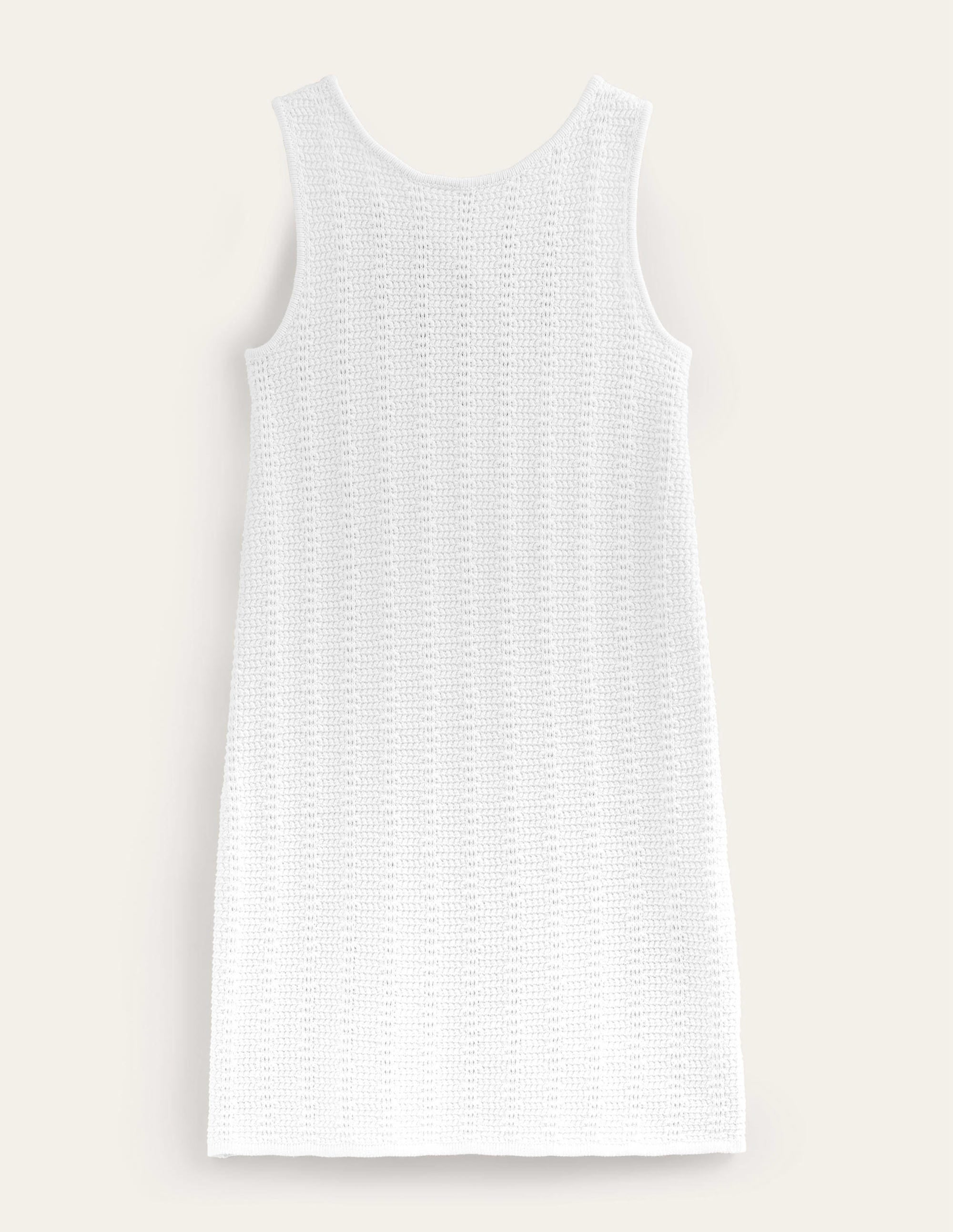 Mini-robe en maille échancrée dans le dos-Blanc - Image 7