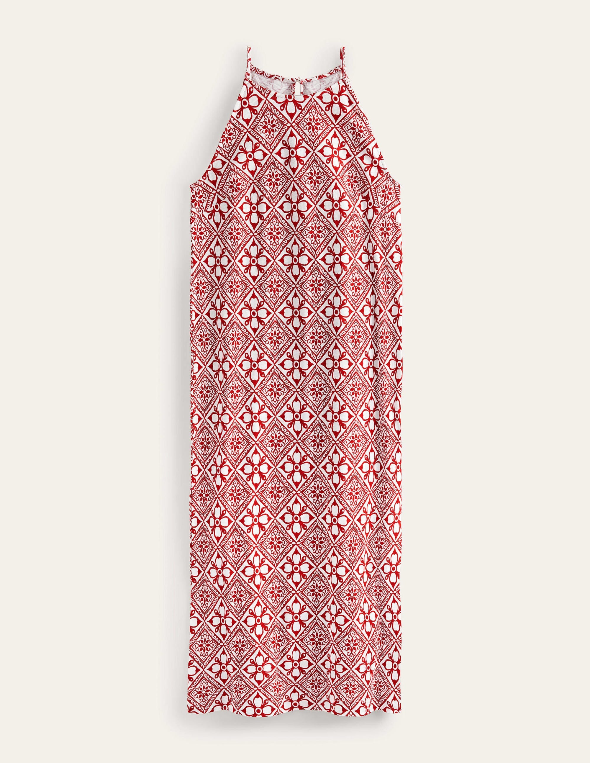 Robe midi en jersey à dos nageur-Poinsettia, motif Block Pome - Image 5