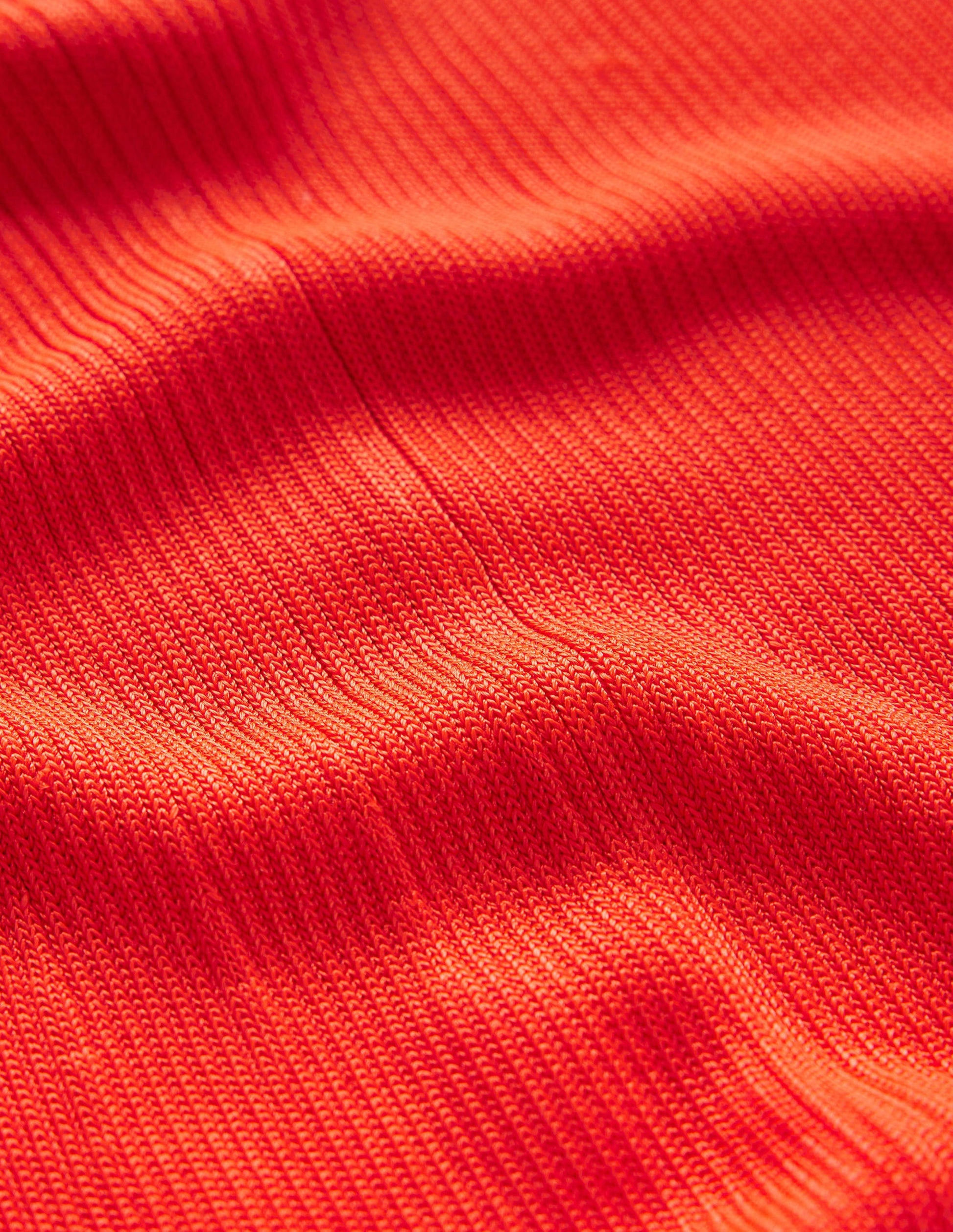 Gestricktes Maxikleid mit V-Ausschnitt-Blutorange-6
