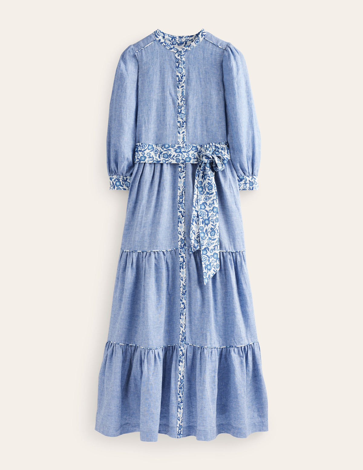 Remix-Maxikleid aus Leinen-Faux-Uni-6