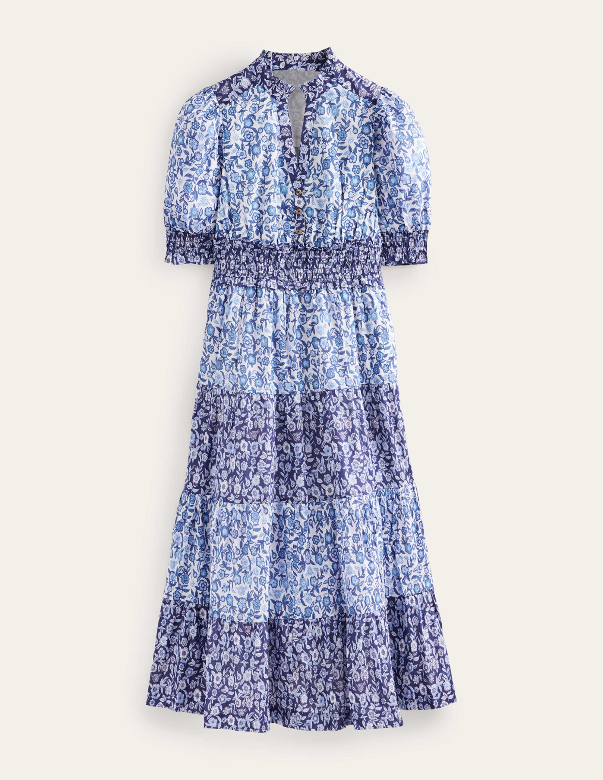 Remix Cotton Maxi Dress-Porcelain Pansy Bloom - Image 5