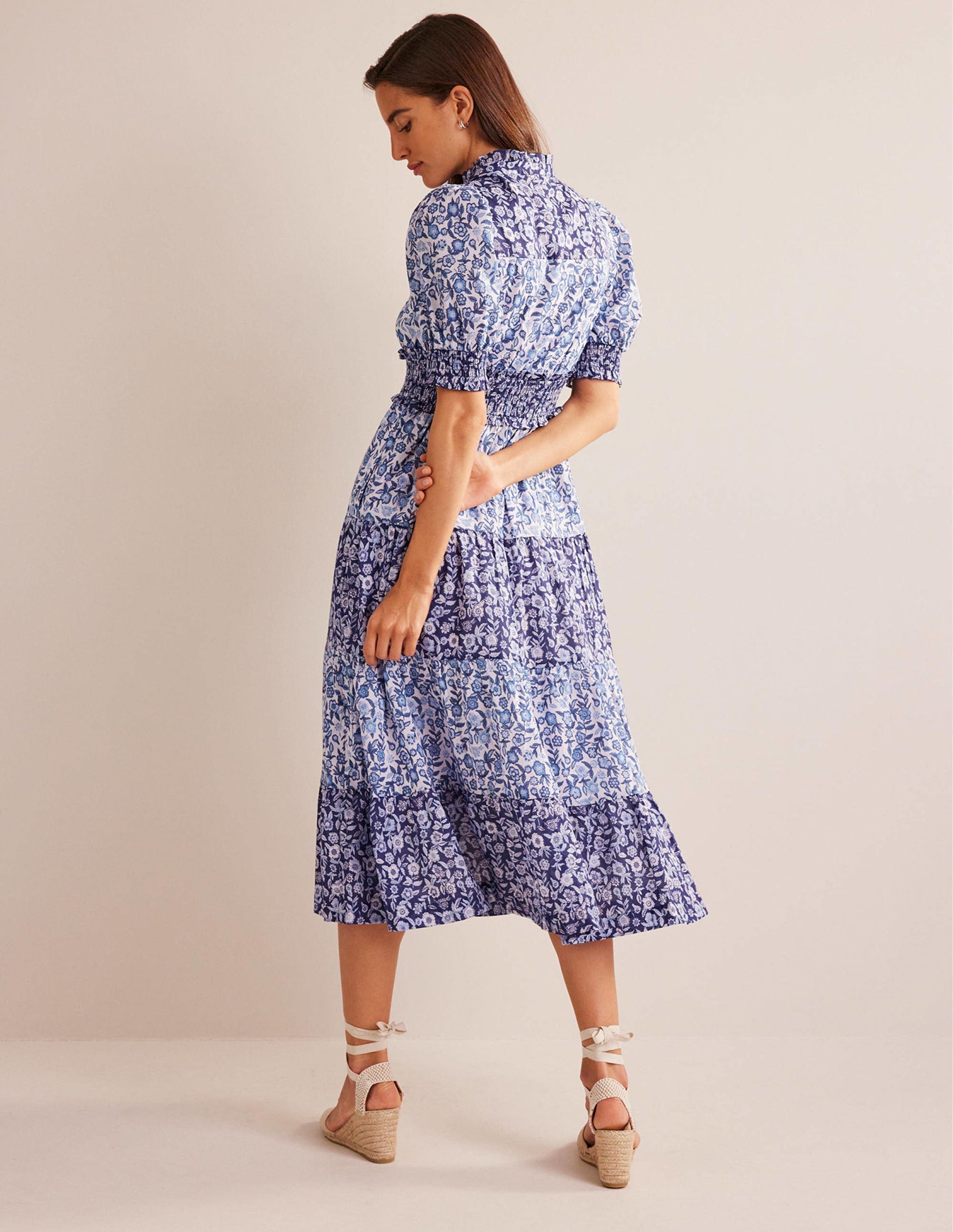 Remix Cotton Maxi Dress-Porcelain Pansy Bloom-3