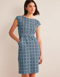 Florrie Jerseykleid-Französisches Marineblau, Opulent Pome