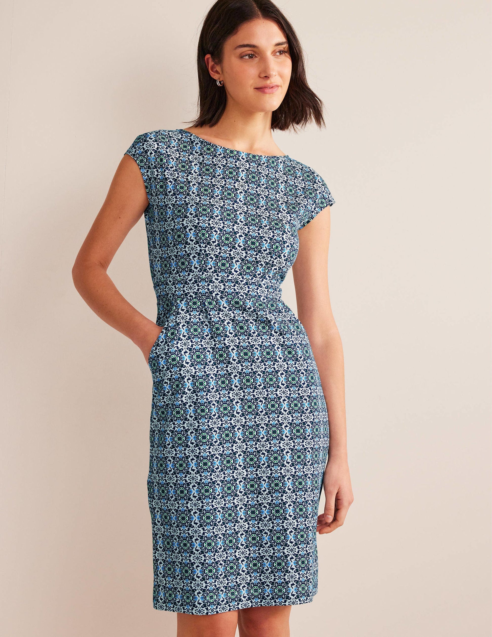 Florrie Jerseykleid-Französisches Marineblau, Opulent Pome-1
