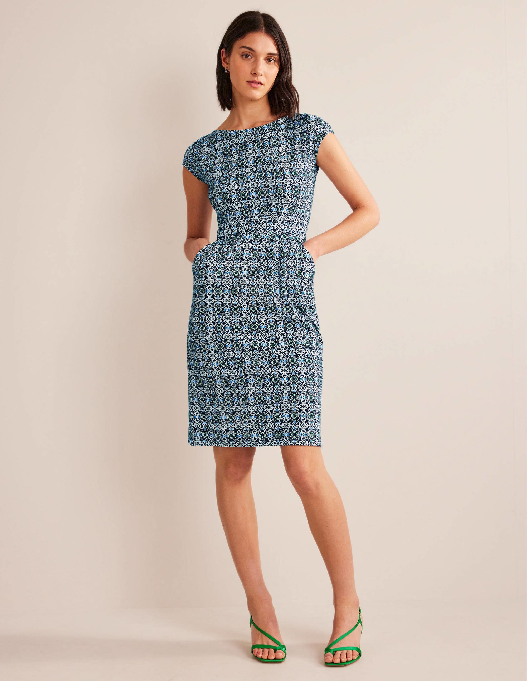 Florrie Jerseykleid-Französisches Marineblau, Opulent Pome - Image 4