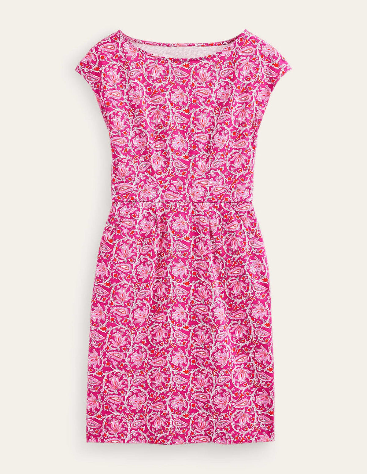 Florrie Jerseykleid-Himbeerrot, Weinreben-7