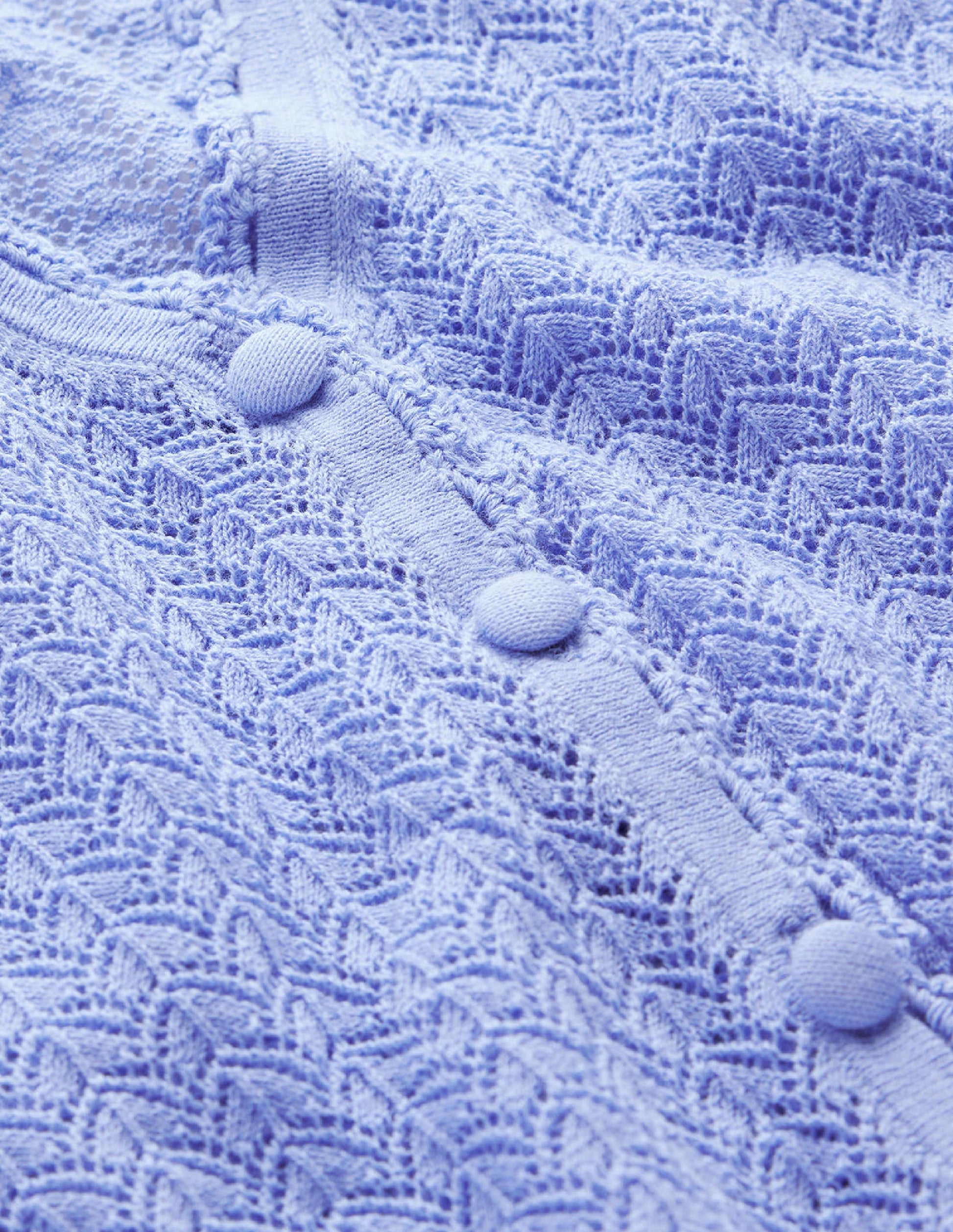 Pointelle Cropped Cardigan-Hazy Blue-6