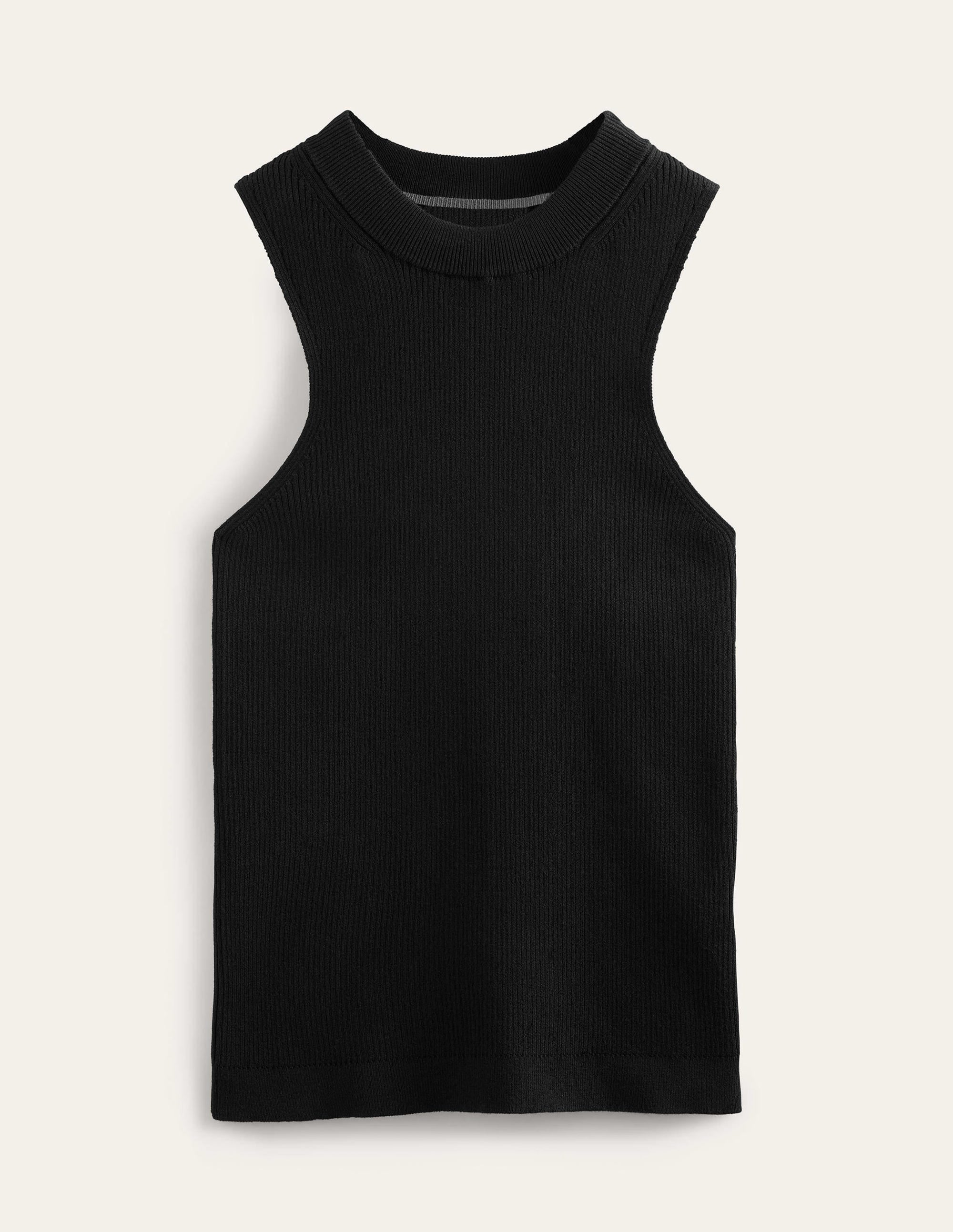 Geripptes Racer-Top-Schwarz - Image 5