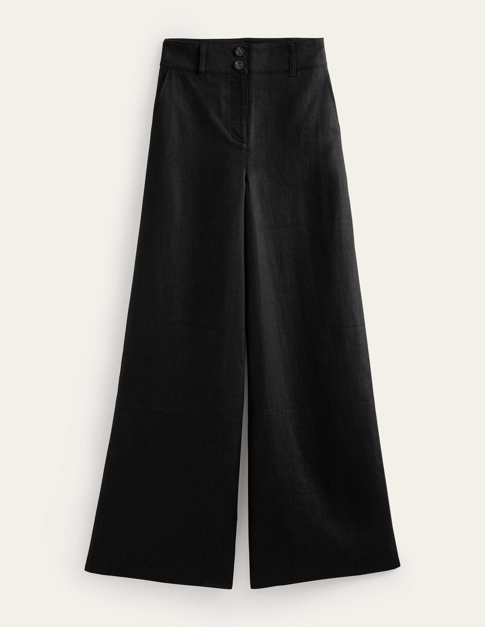 Pantalon Highbury en lin-Noir-5