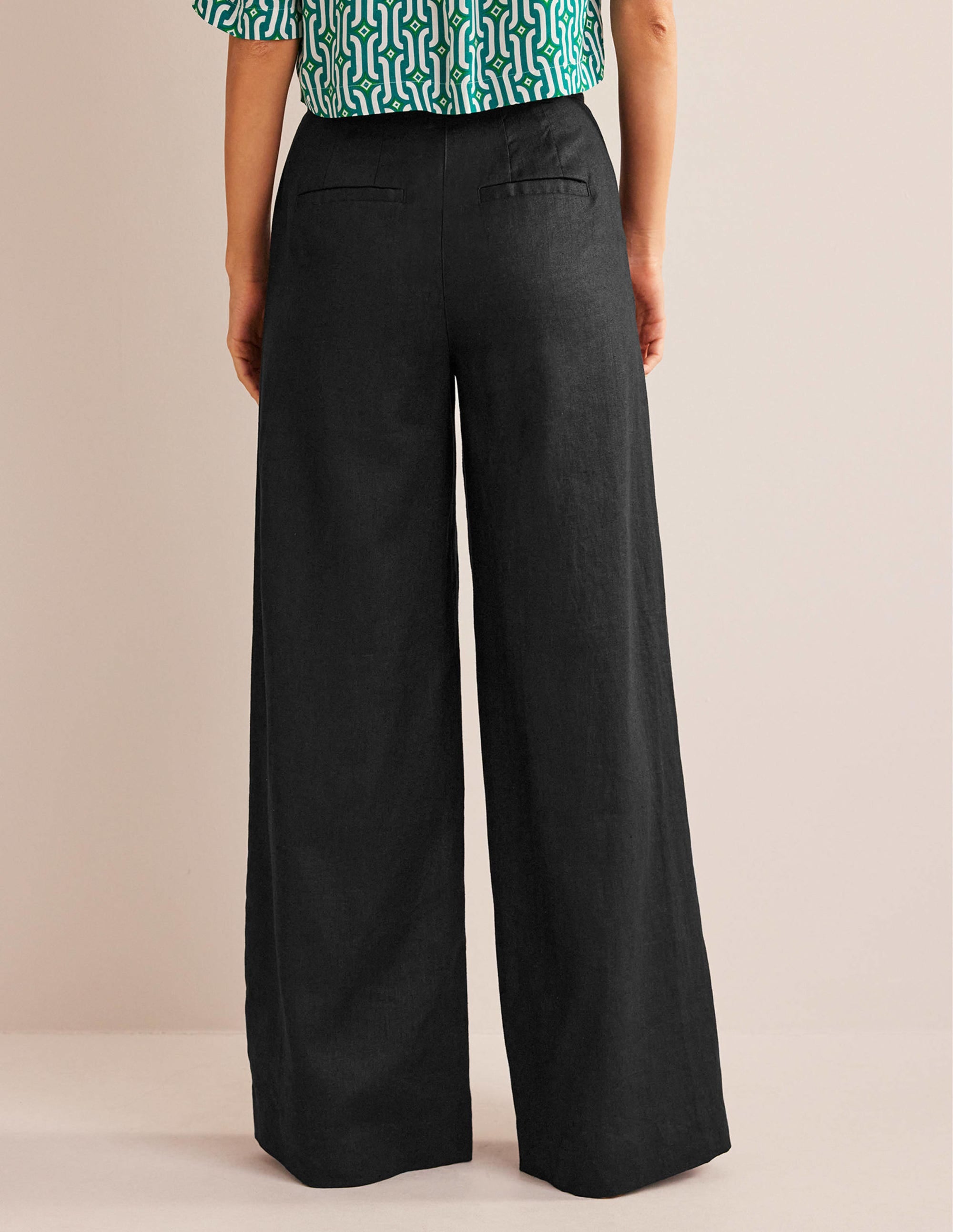Pantalon Highbury en lin-Noir - Image 3