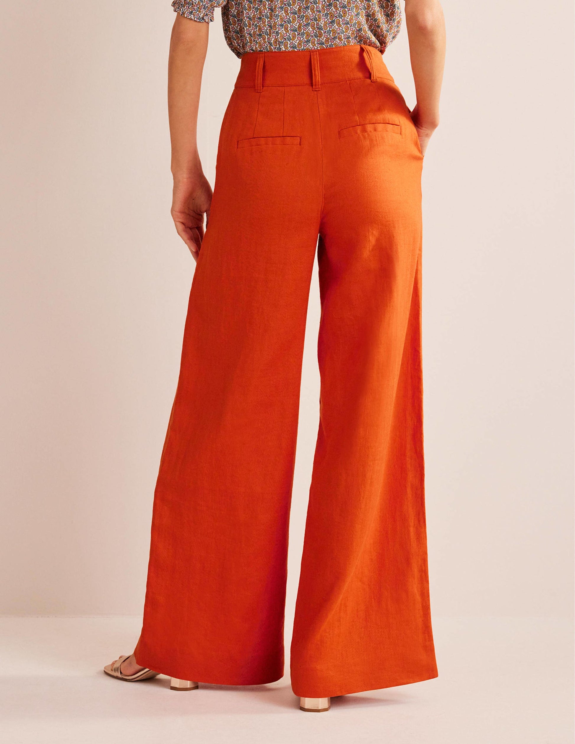 Leinenhose Highbury-Kumquatorange-3