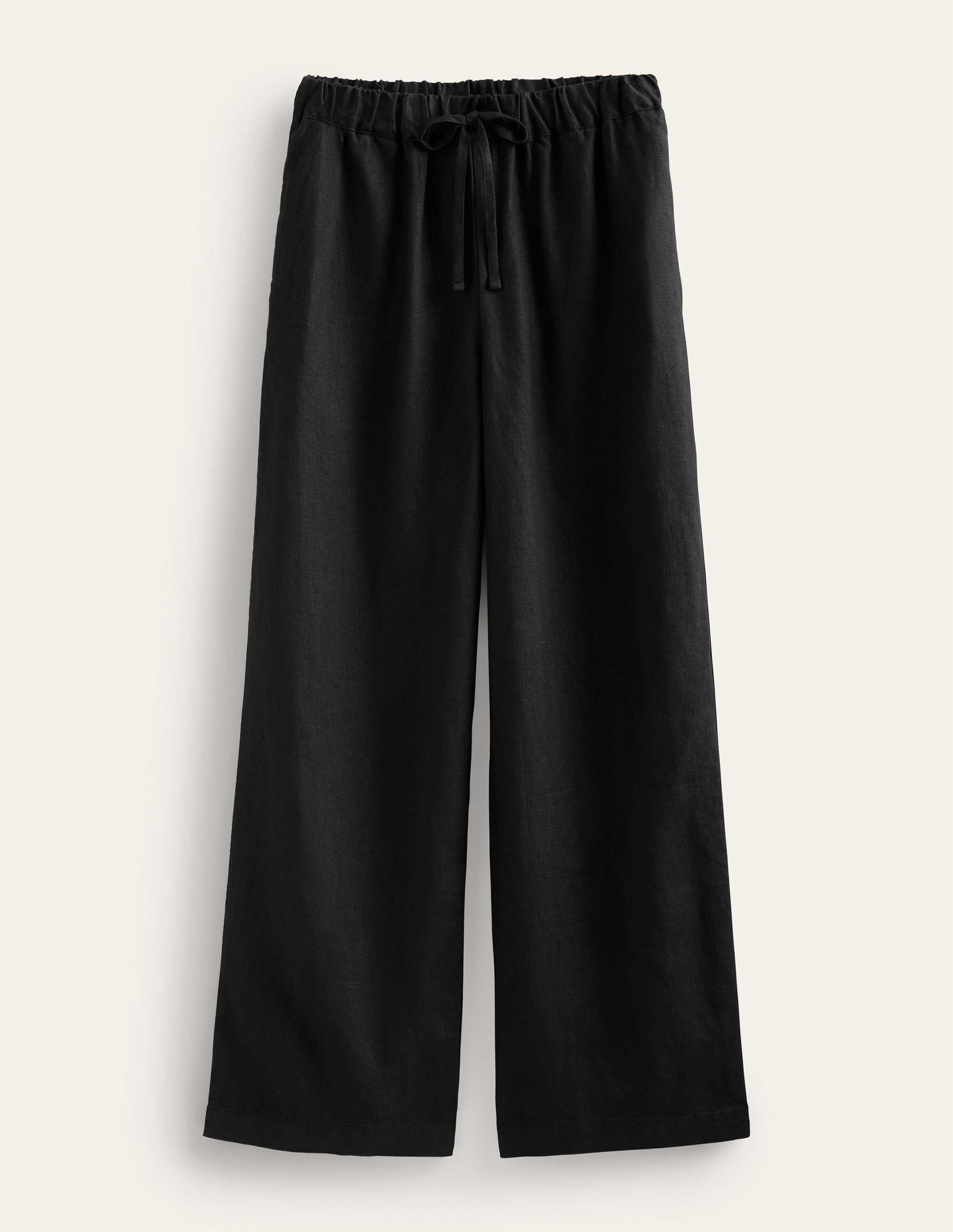 Lässige Leinenhose zum Hineinschlüpfen-Schwarz - Image 5