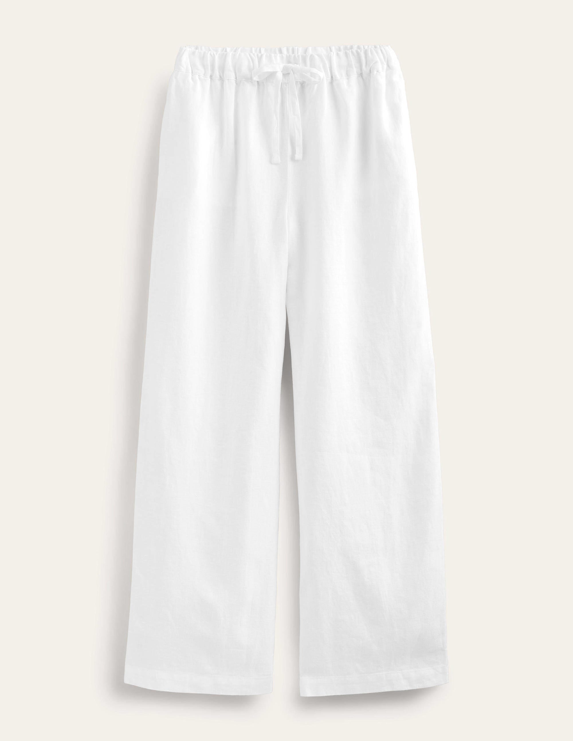 Lässige Leinenhose zum Hineinschlüpfen-Weiß - Image 5