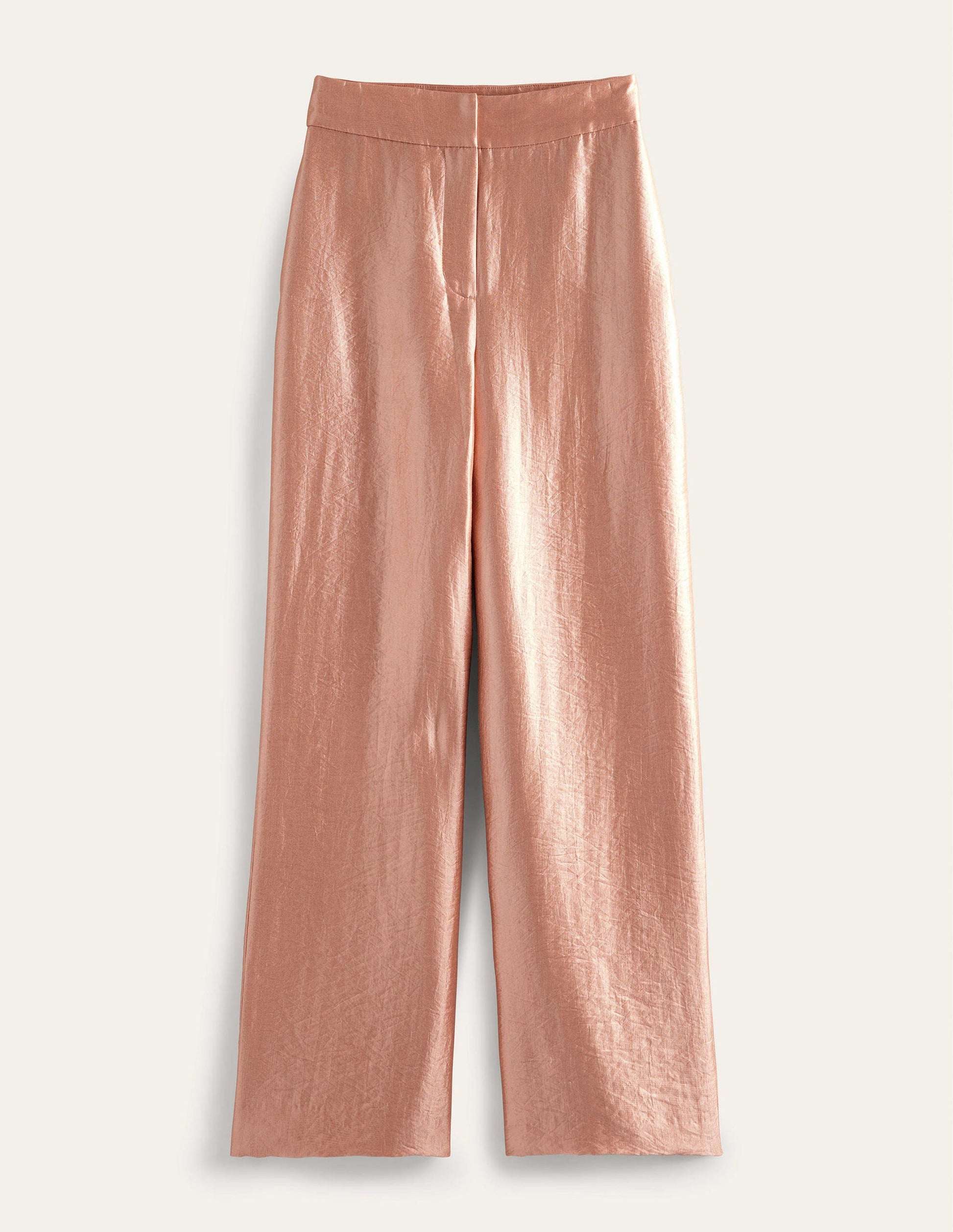 Pantalon palazzo taille haute-Satin-5
