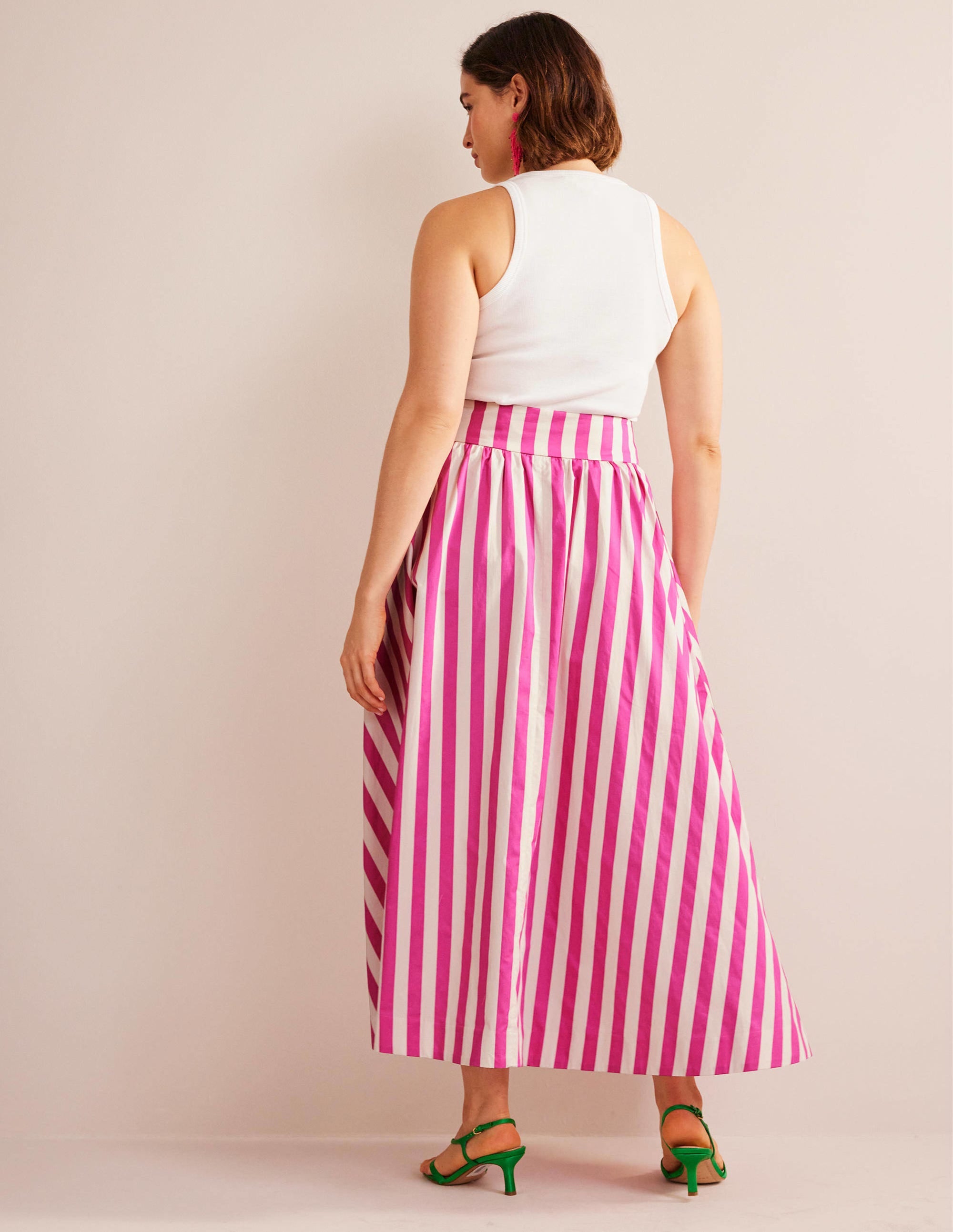 Jupe longue ample-Rayé rose - Image 6