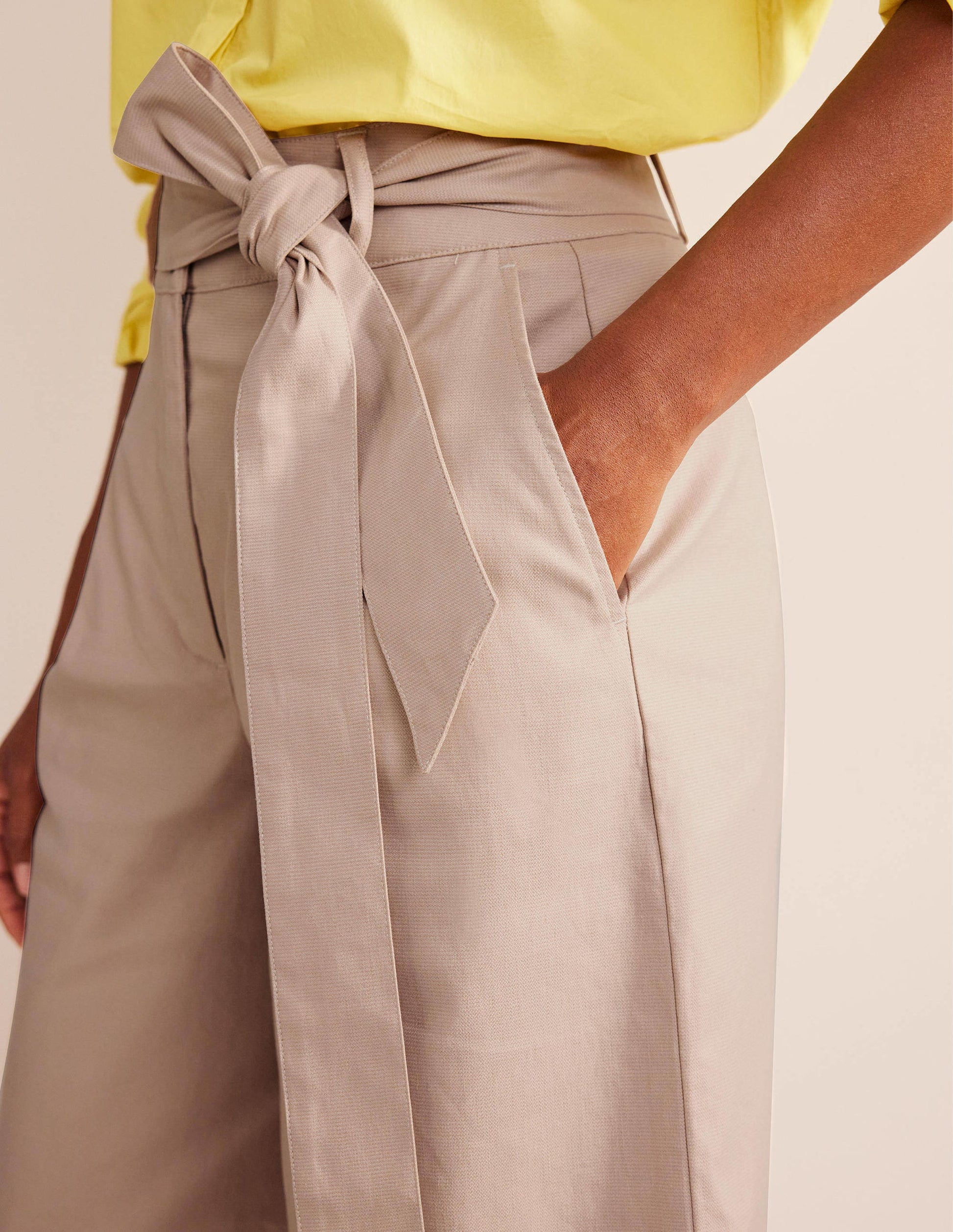 Verkürzte Hose mit weitem Bein-Seil-2