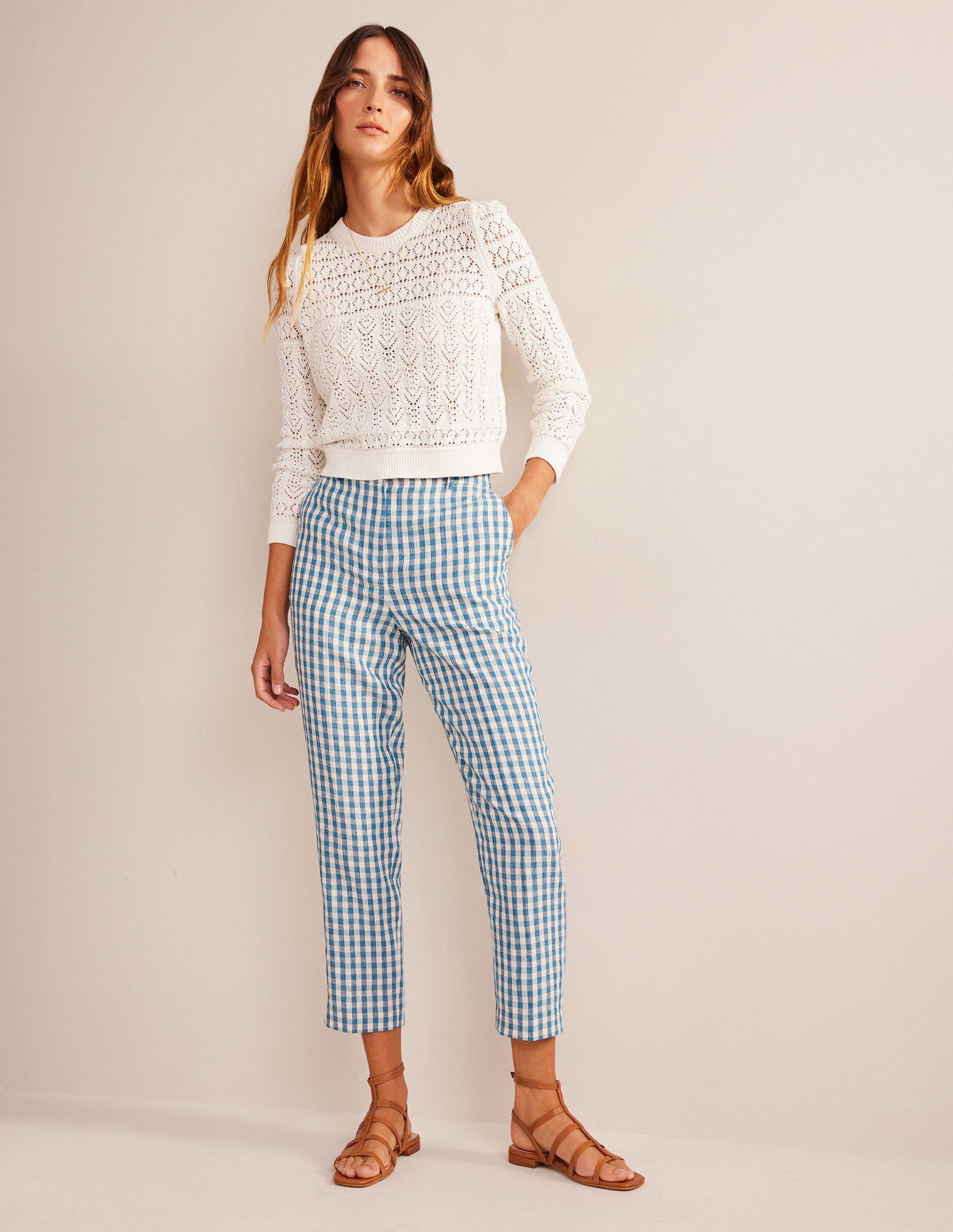 Kew Leinenhose-Kariert - Image 1