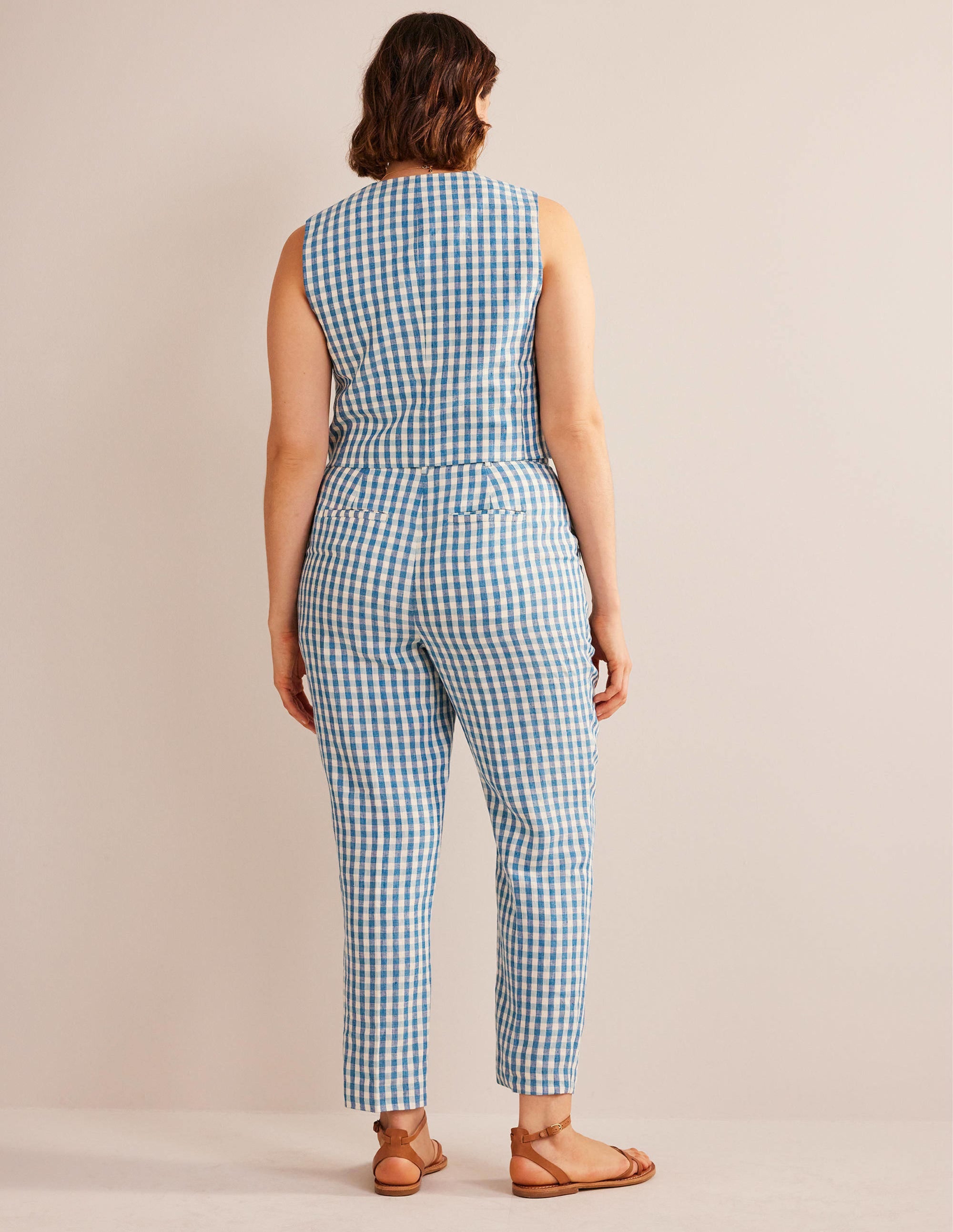 Kew Leinenhose-Kariert - Image 7