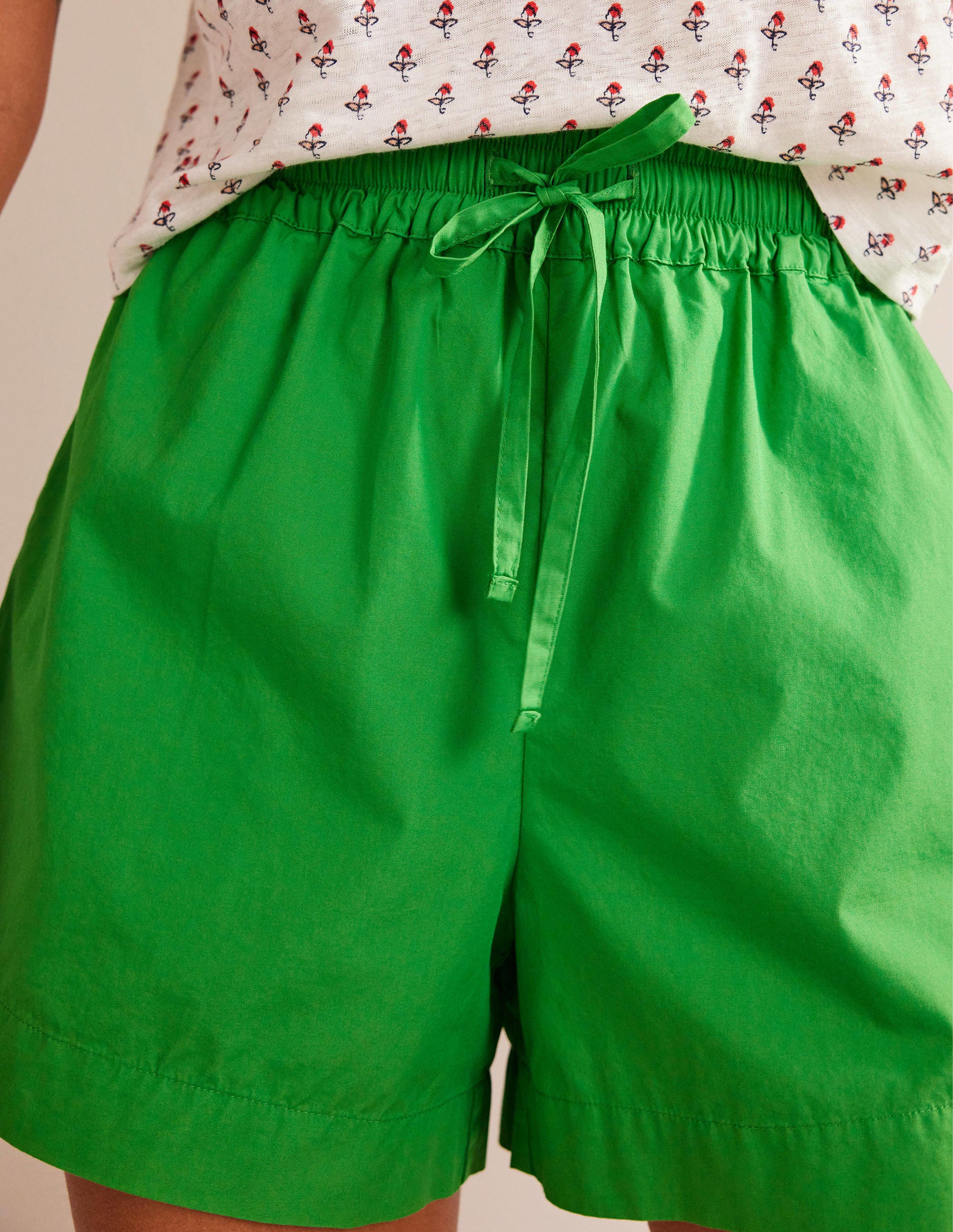 Short en coton à enfiler-Abeille verte - Image 2