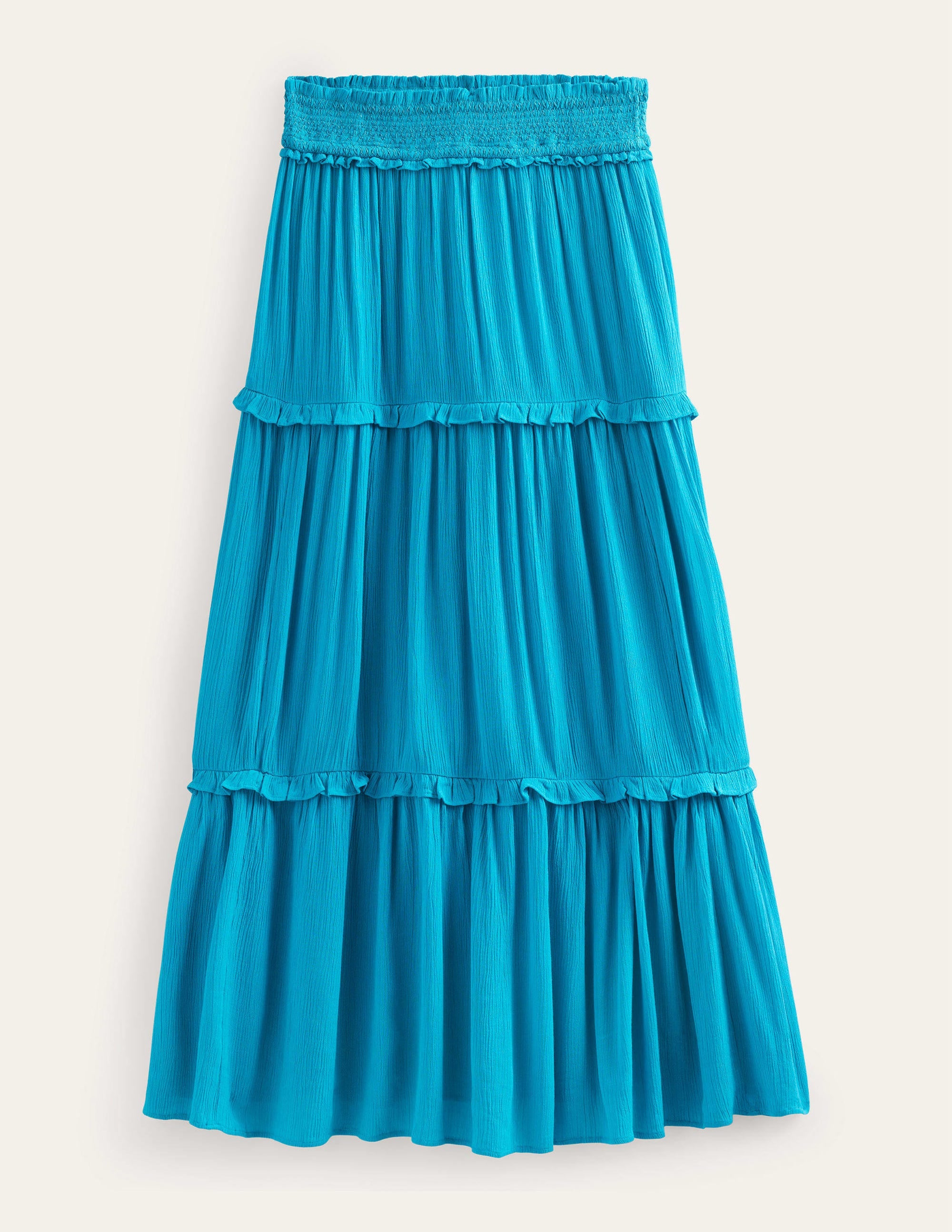 Urlaubs-Rock mit gesmokter Taille-Ultramarinblau - Image 5