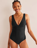 Porto V-neck Swimsuit-Black