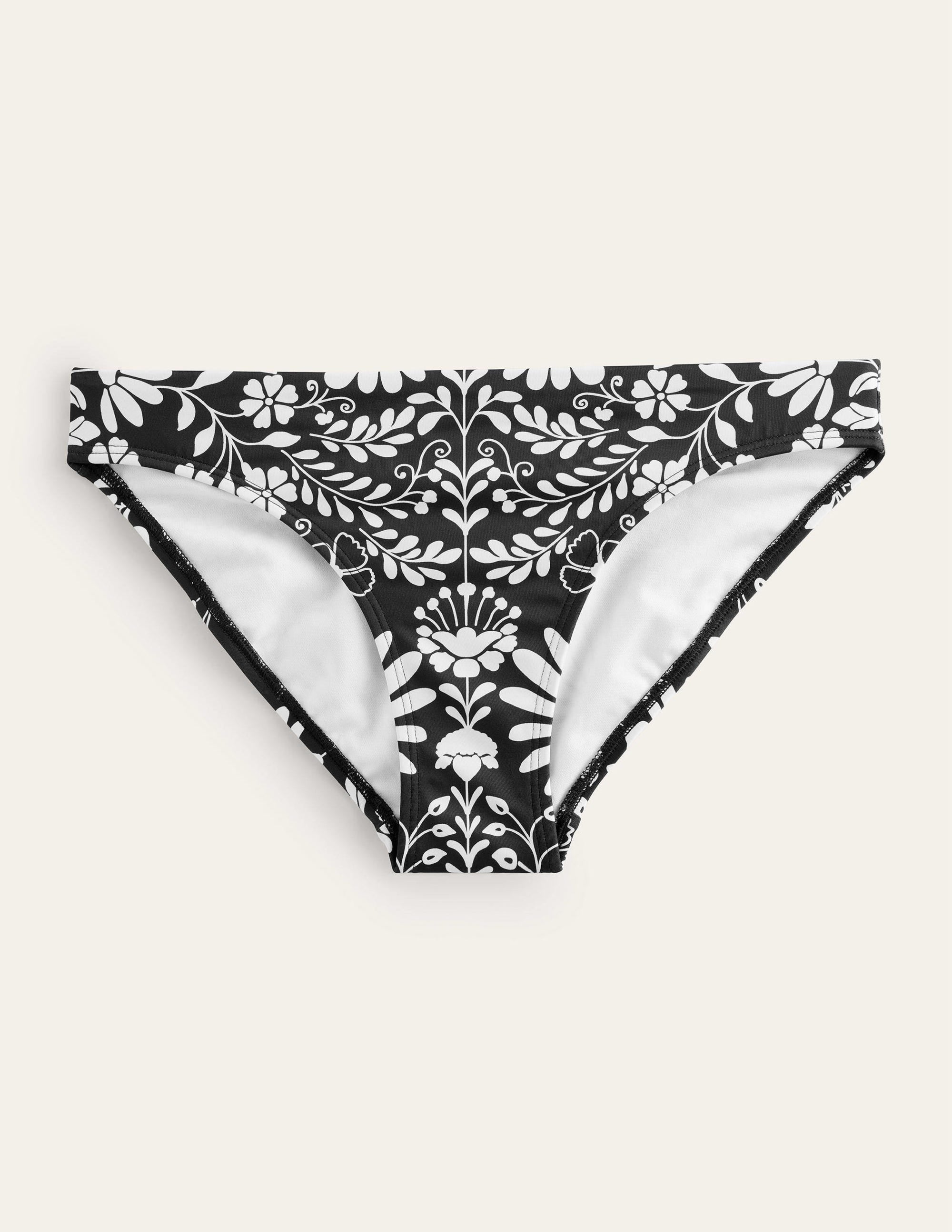 Classic Bikini Bottoms-Nero, Gardenia Sprig - Image 5